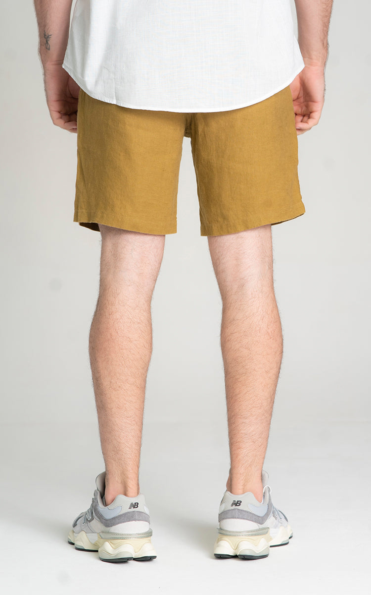 Bermuda Puro Linho Camelo