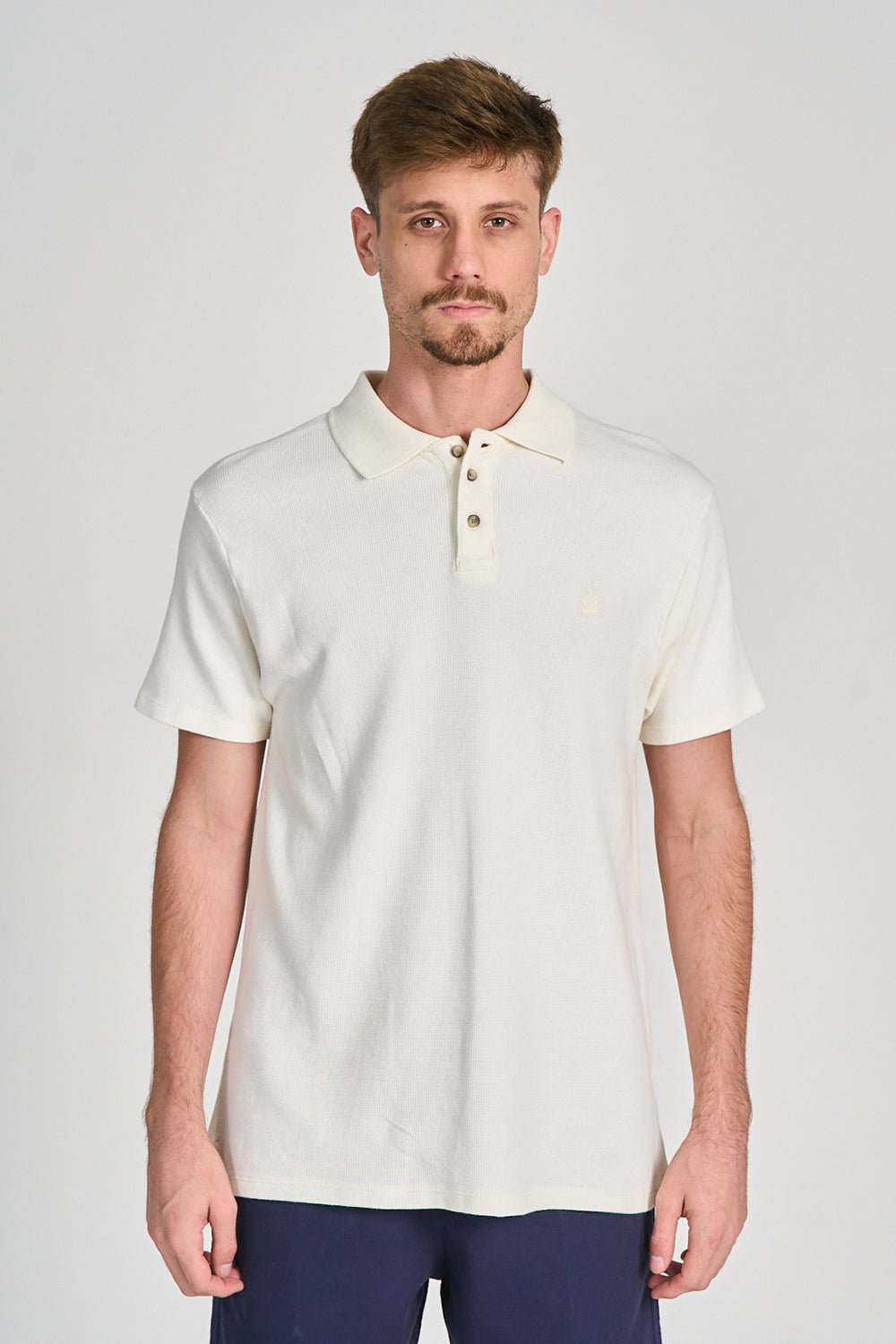 Camisa Polo Quadrile Natural
