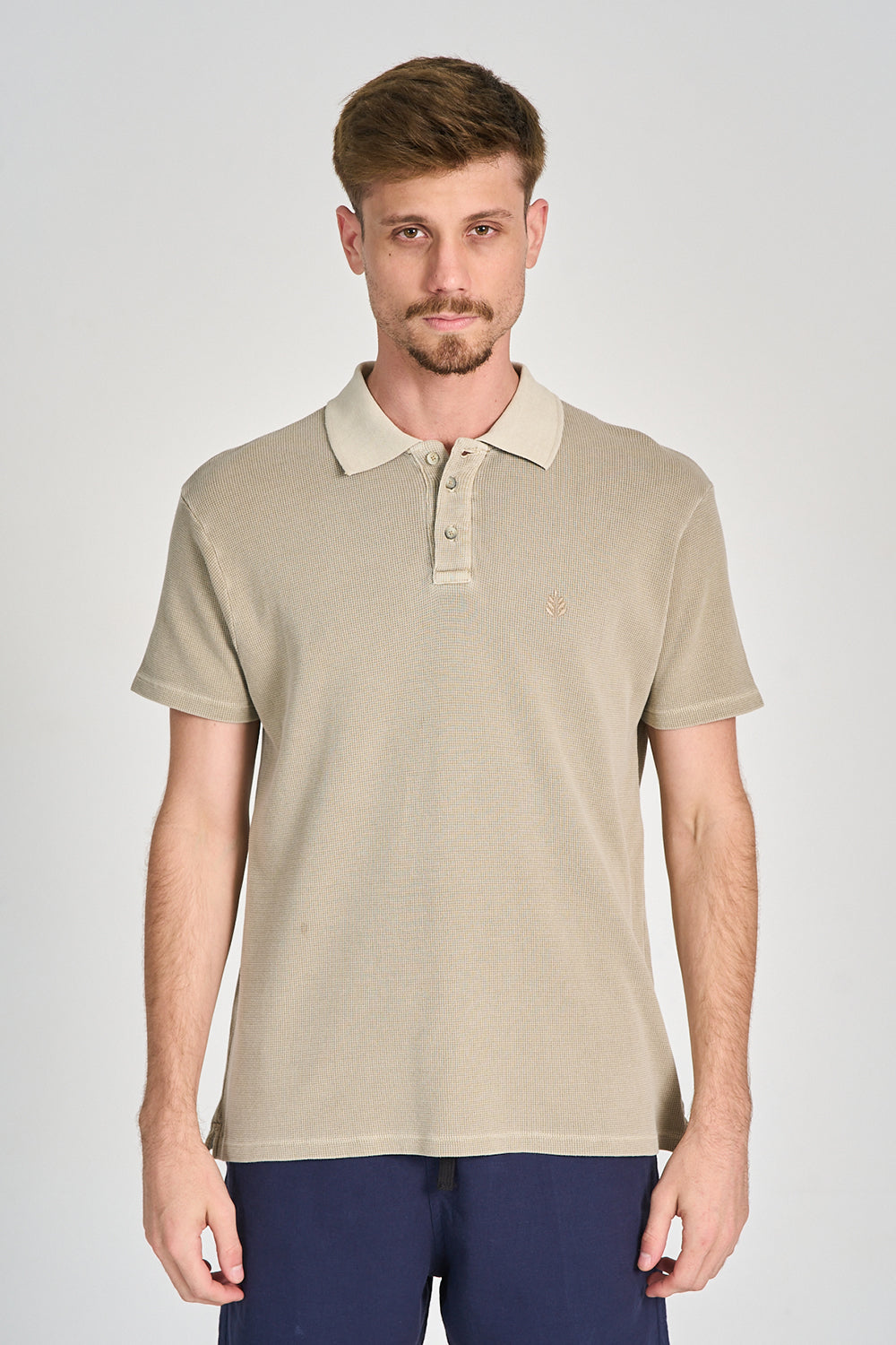 Camisa Polo Quadrile Caqui