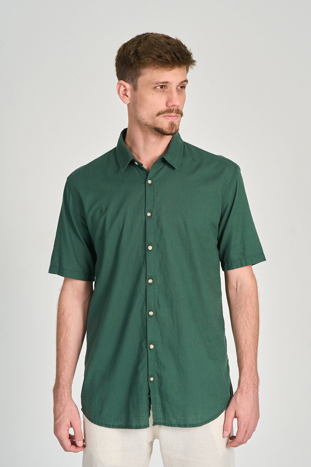Camisa Flat MC Verde Musgo