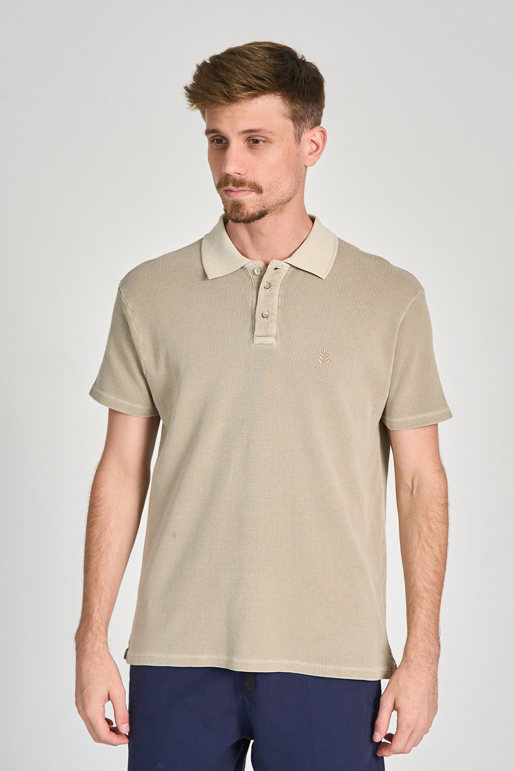 Camisa Polo Quadrile Caqui
