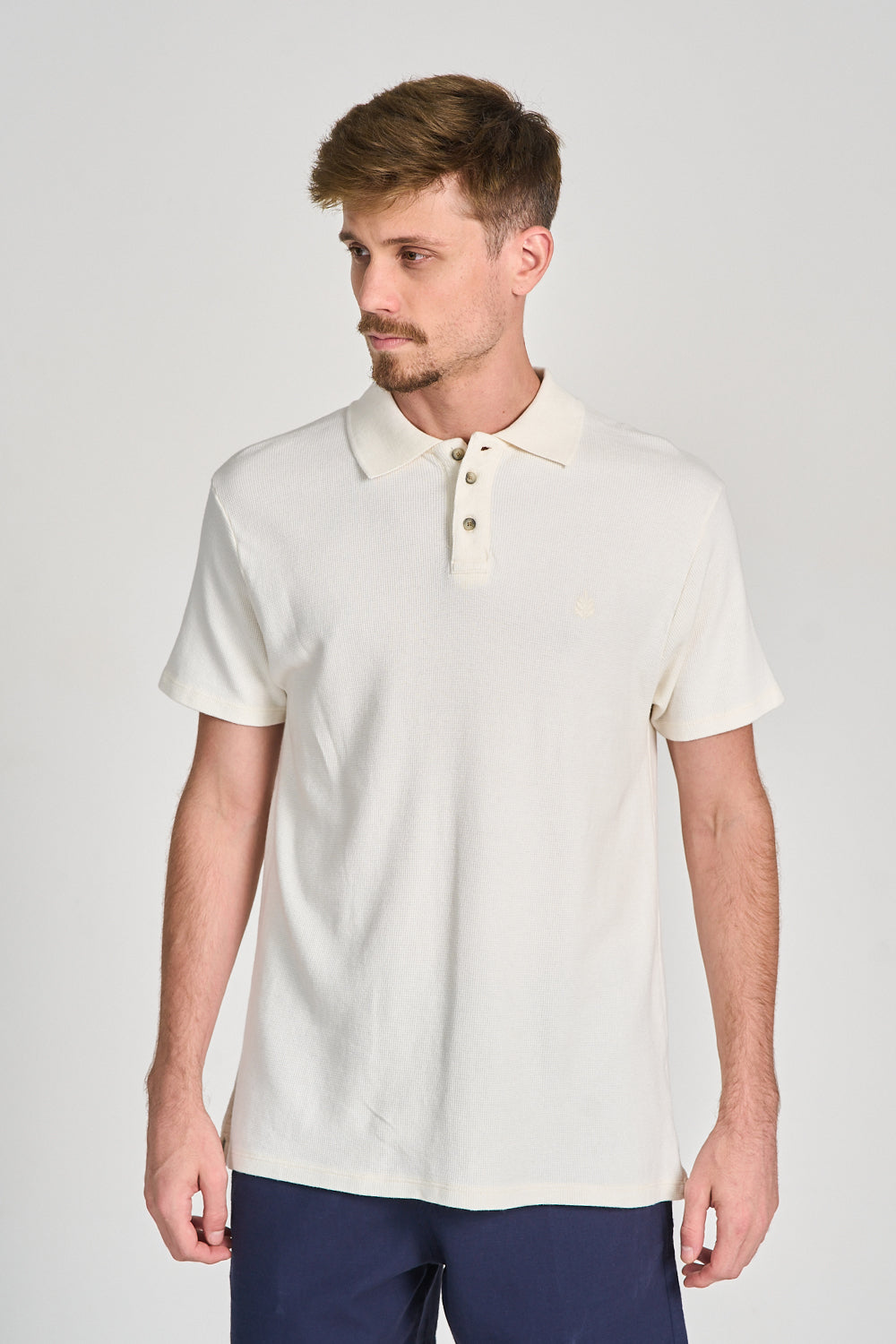 Camisa Polo Quadrile Natural