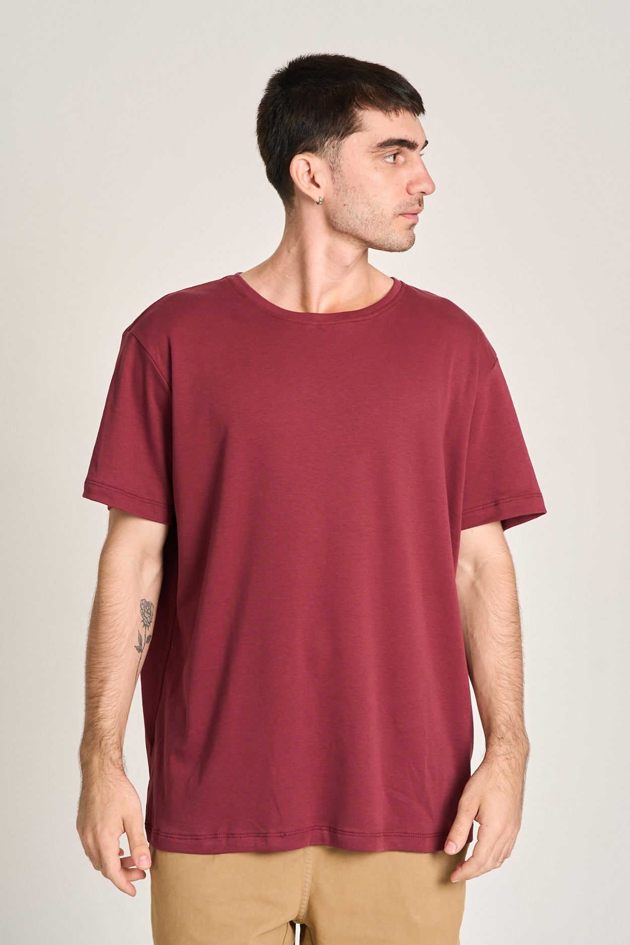 Camiseta Fio Egípcio Vinho