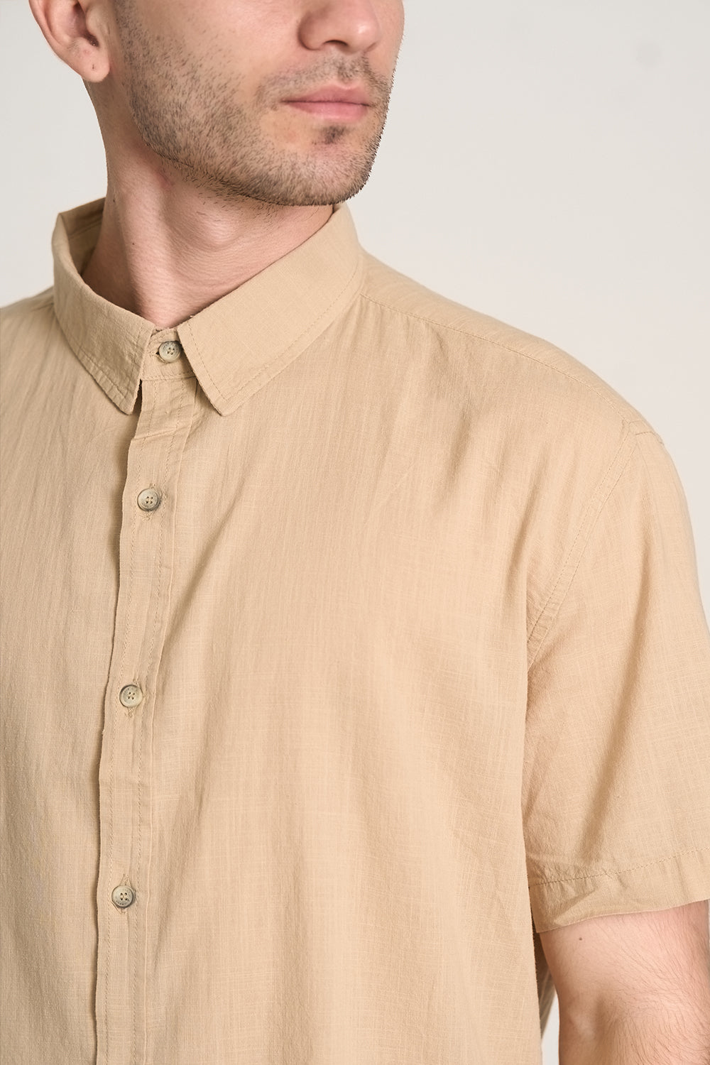 Camisa Flat MC Caqui
