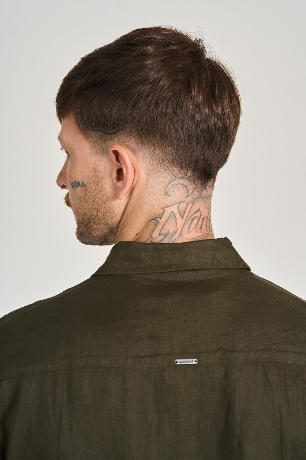 Camisa Puro Linho MC Verde Militar