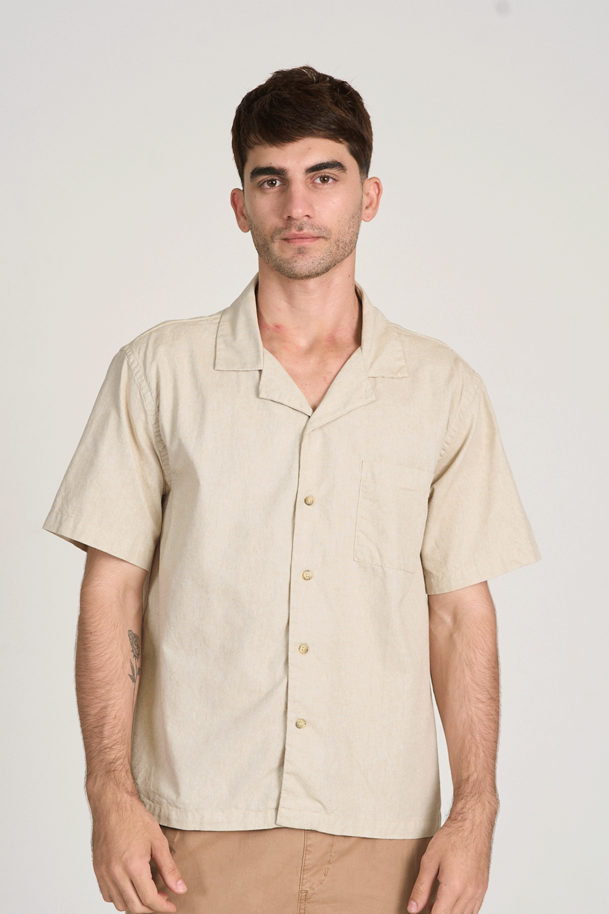 Camisa Manha MC Areia
