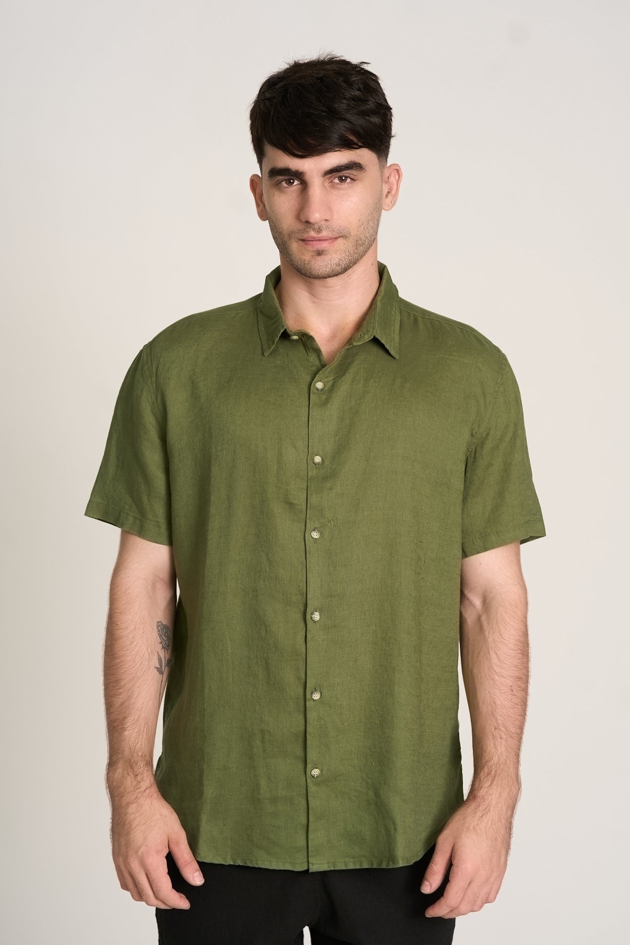Camisa Puro Linho MC Verde