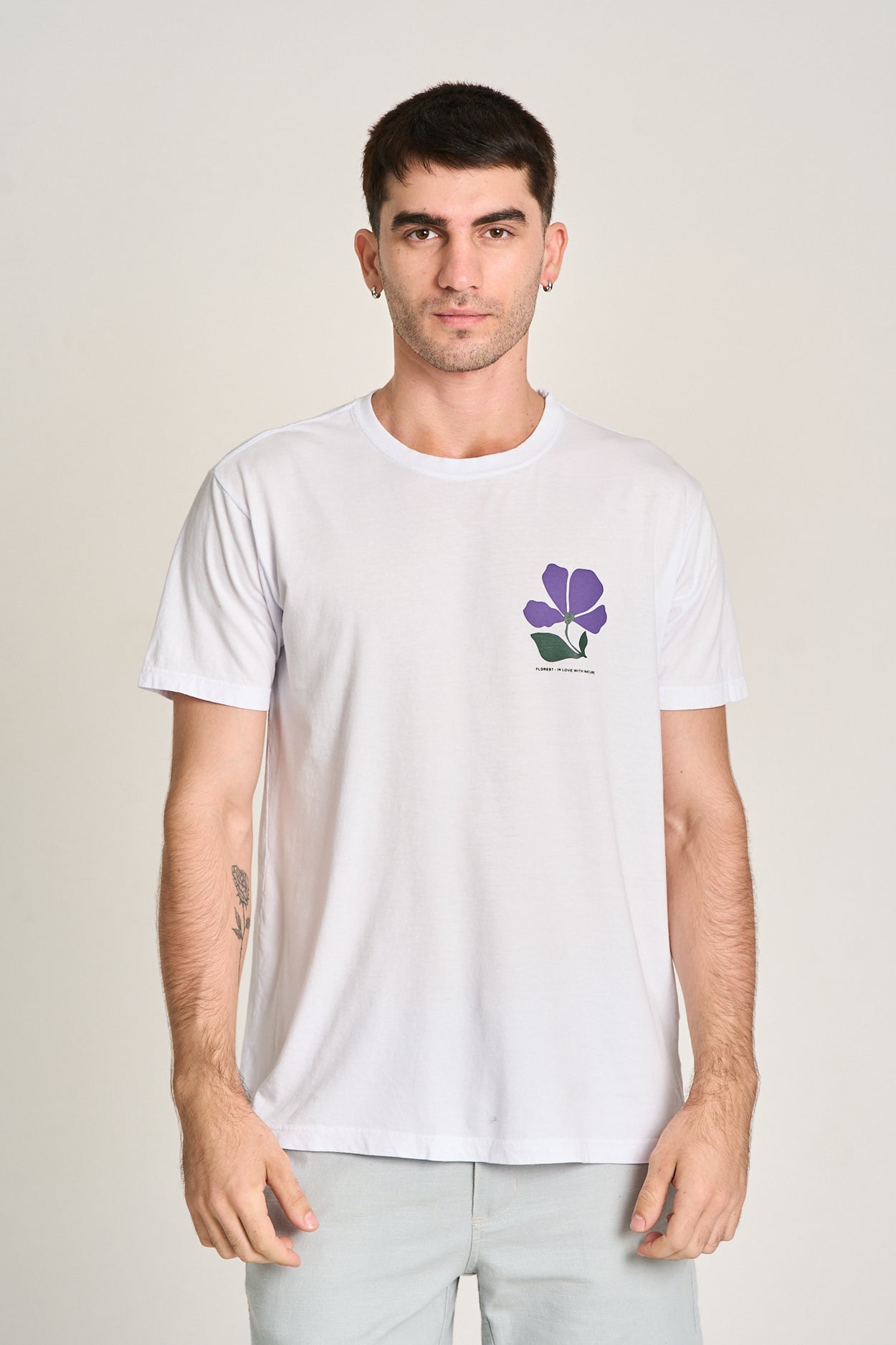 Camiseta Violeta Branco