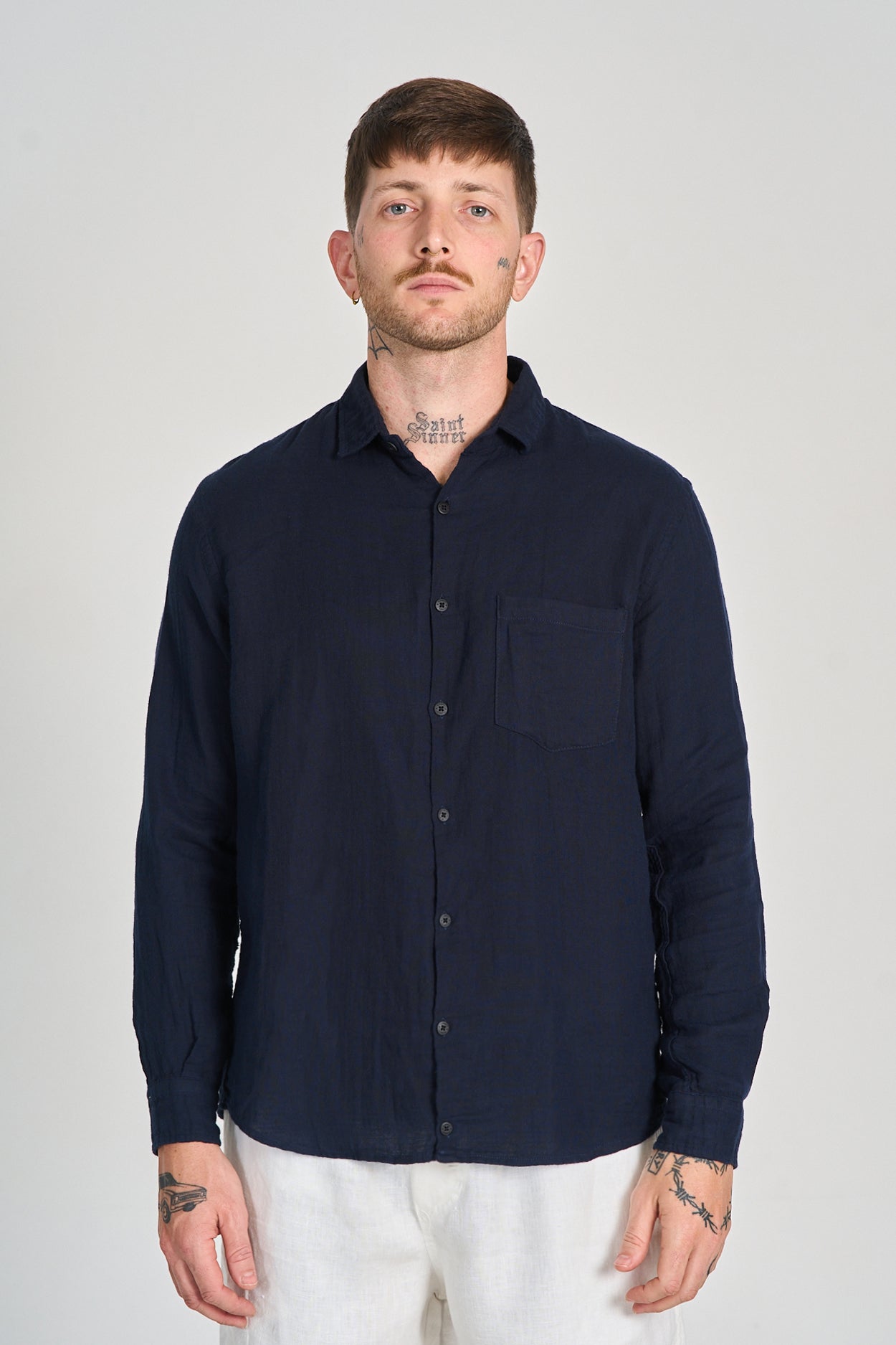 Camisa Sobral Ml Azul Marinho