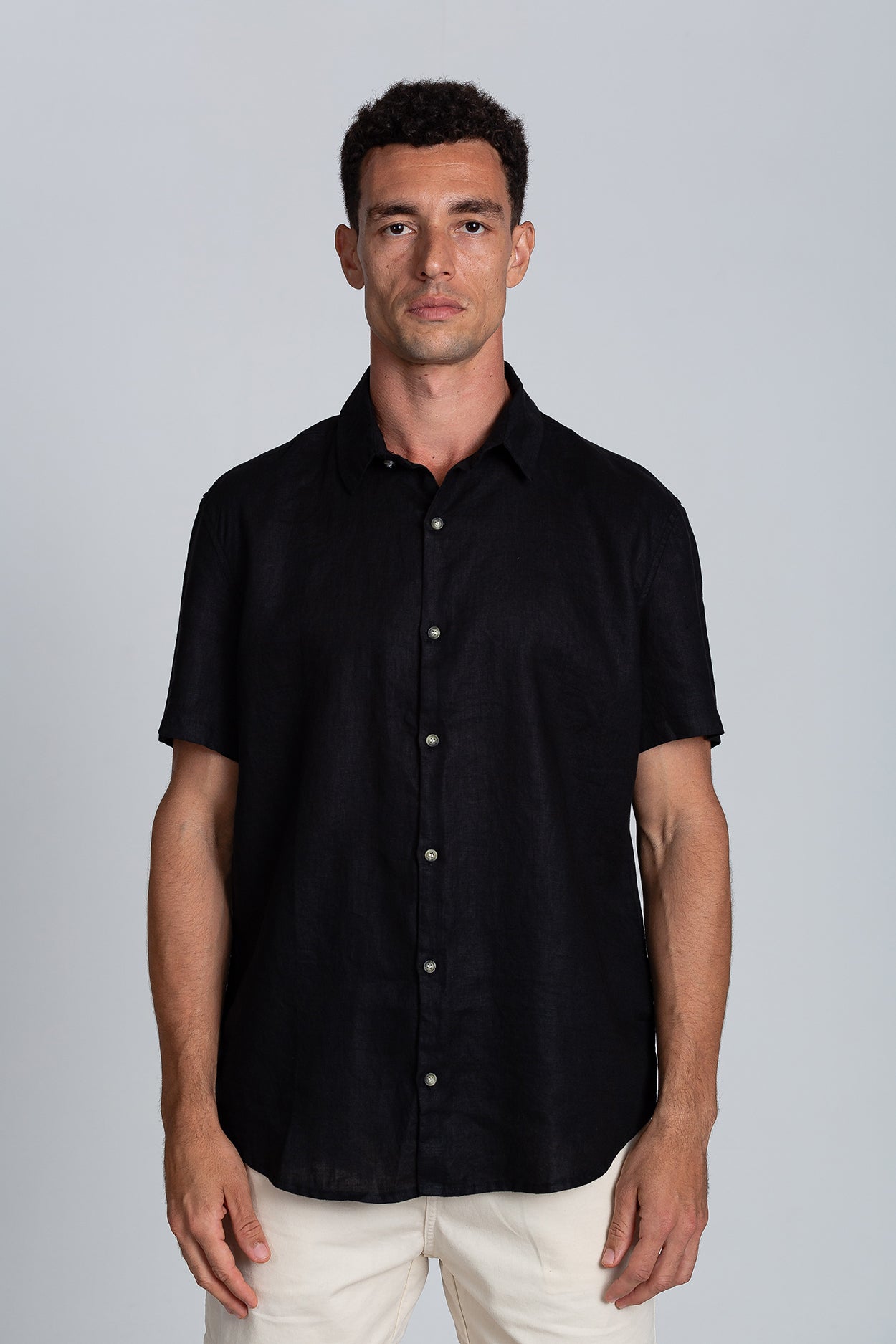 Camisa Puro Linho MC Preto