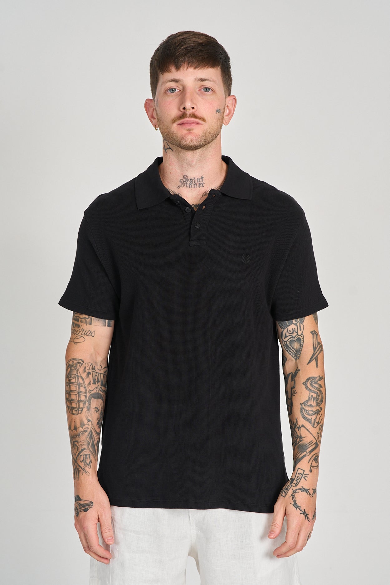 Camisa Polo Quadrile Preto Reativo