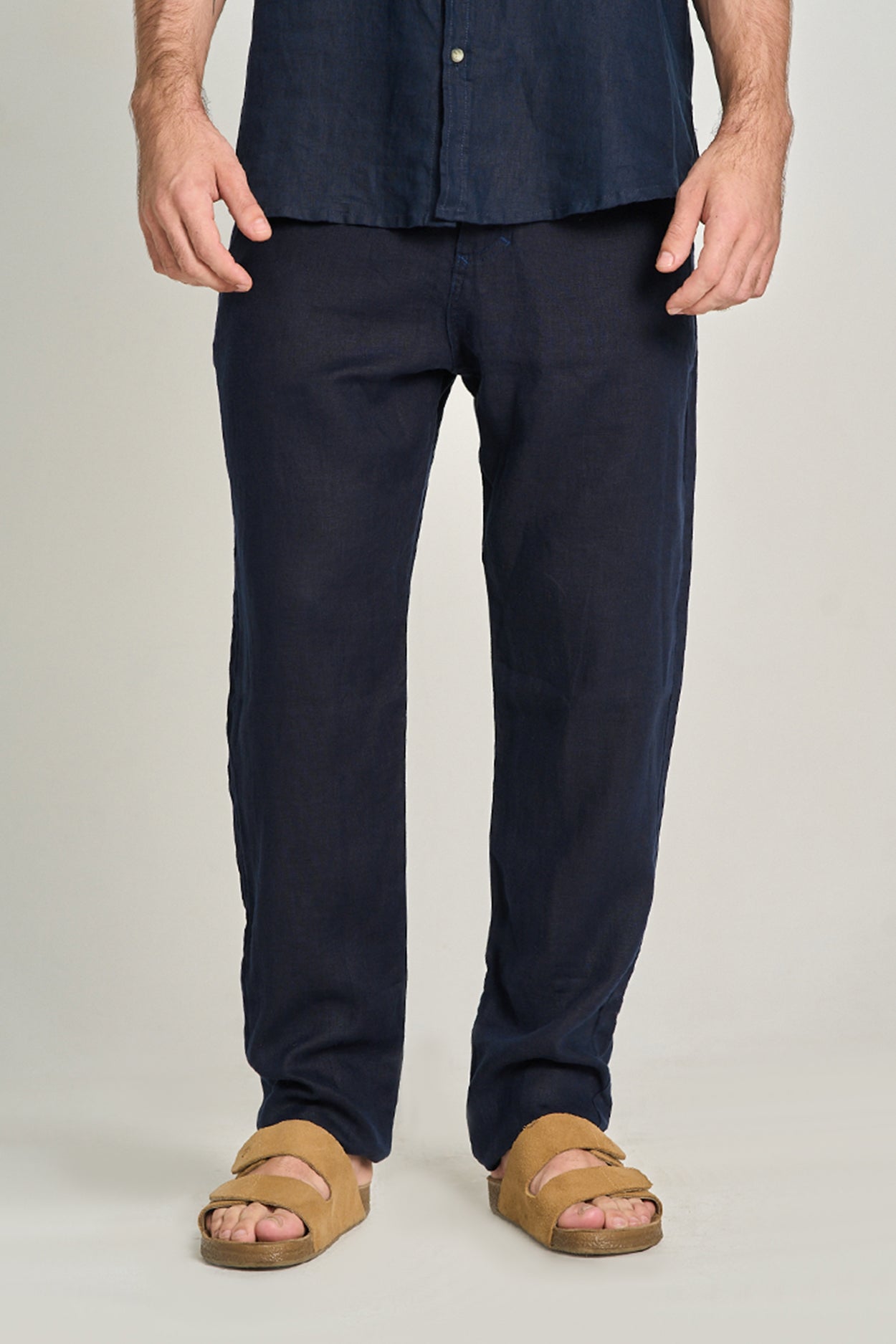 Calça Puro Linho Azul Marinho