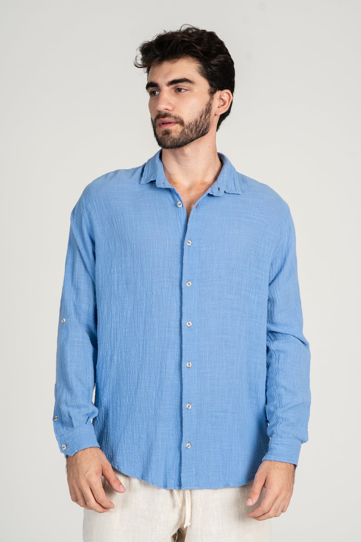 Camisa Rústica ML Azul Frescor