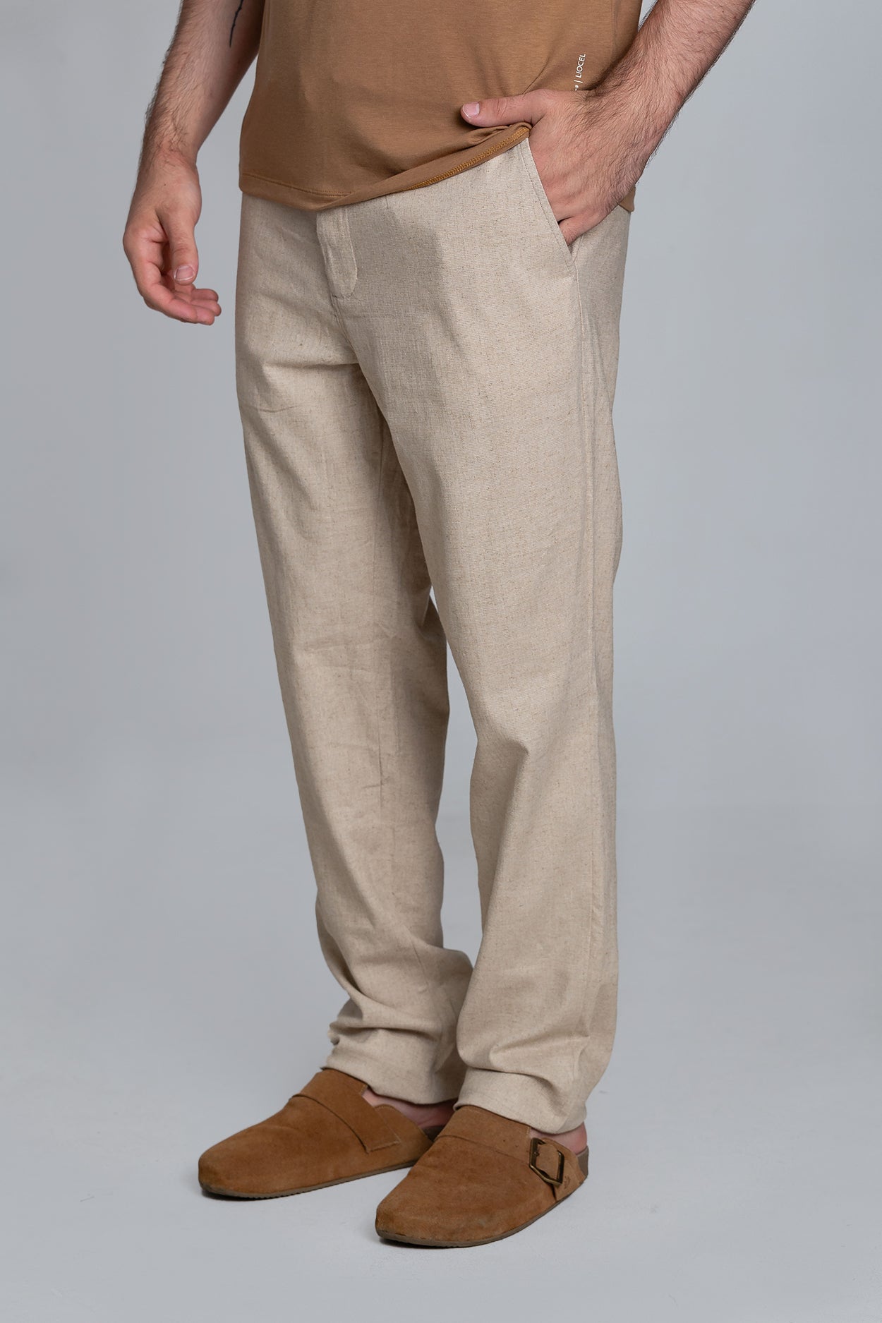 Calça Quiet Linho Bege