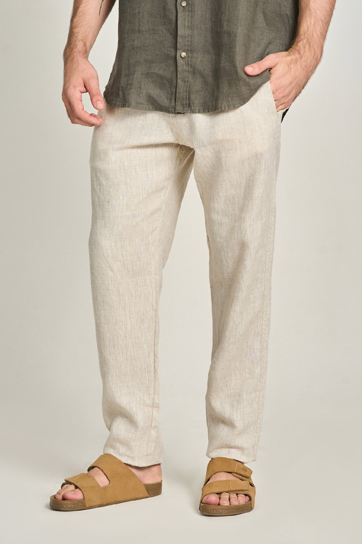 Calça Puro Linho Natural