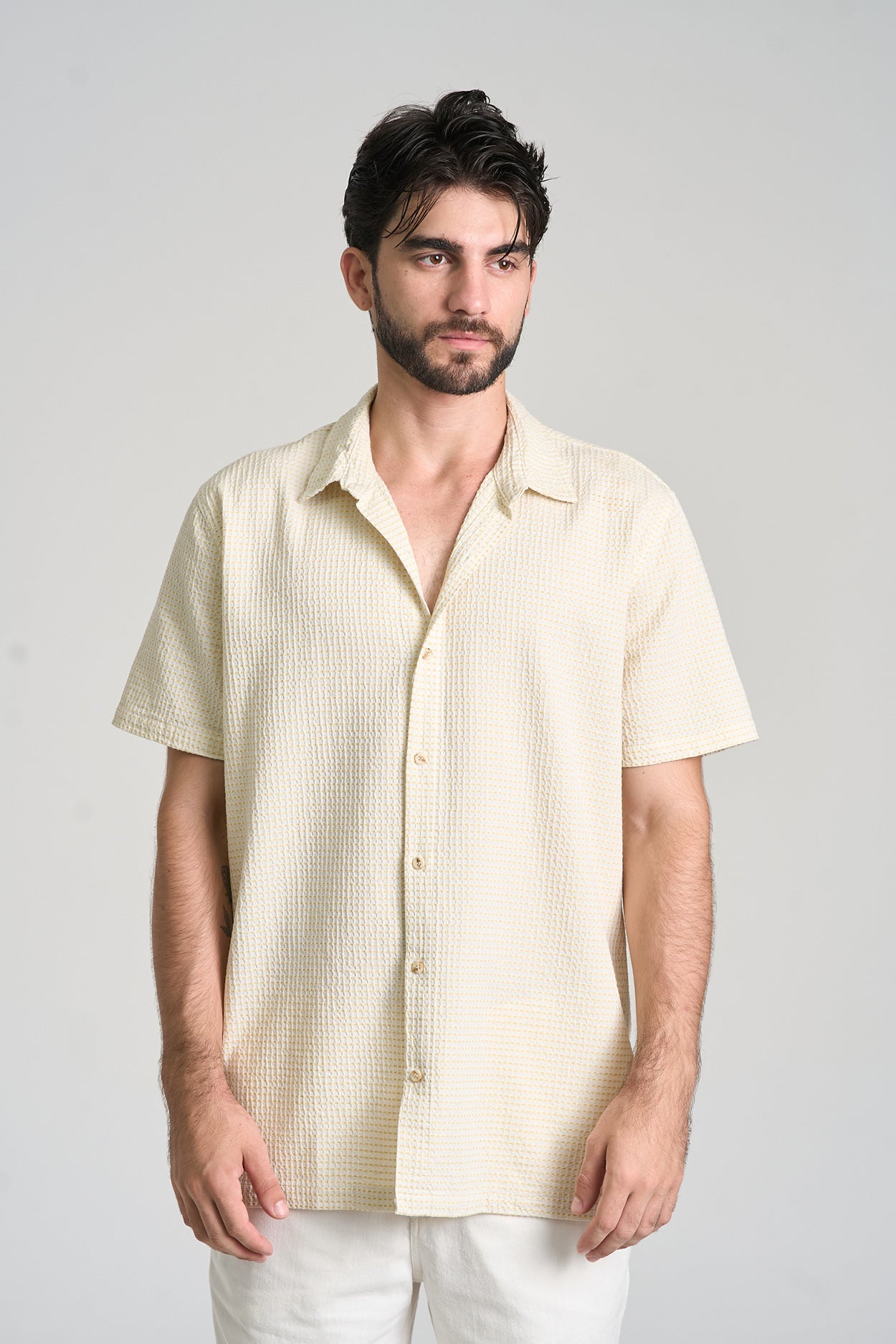 Camisa Strich Amarelo Claro