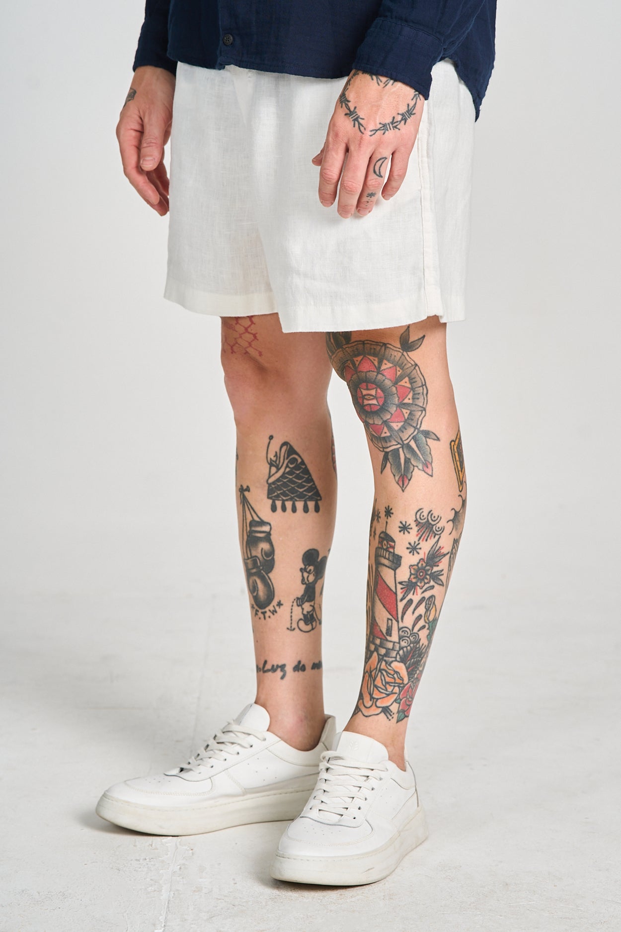 Short Puro Linho Branco