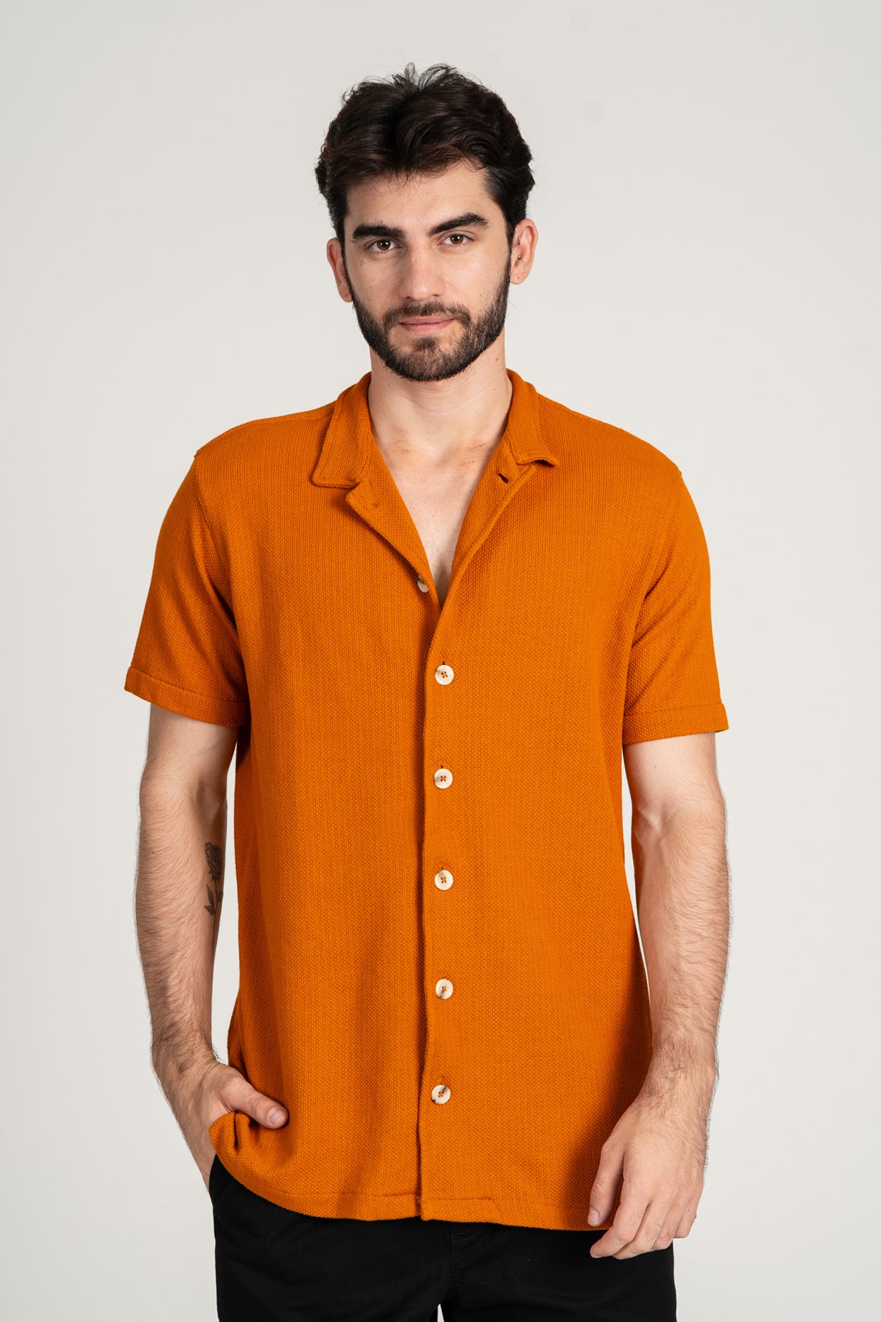 CAMISA HERITAGE MC TERRACOTA