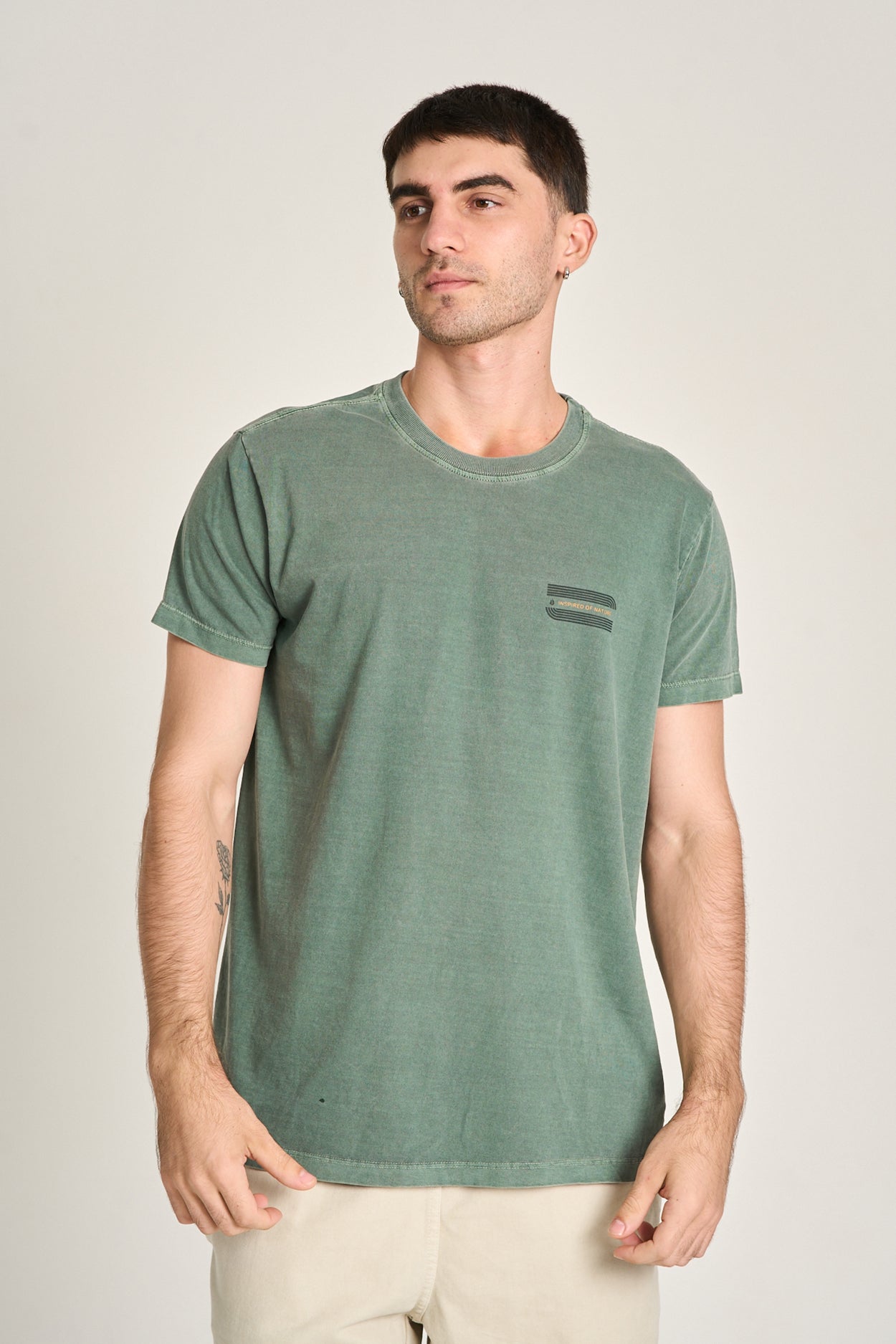Camiseta Nature Listras Verde