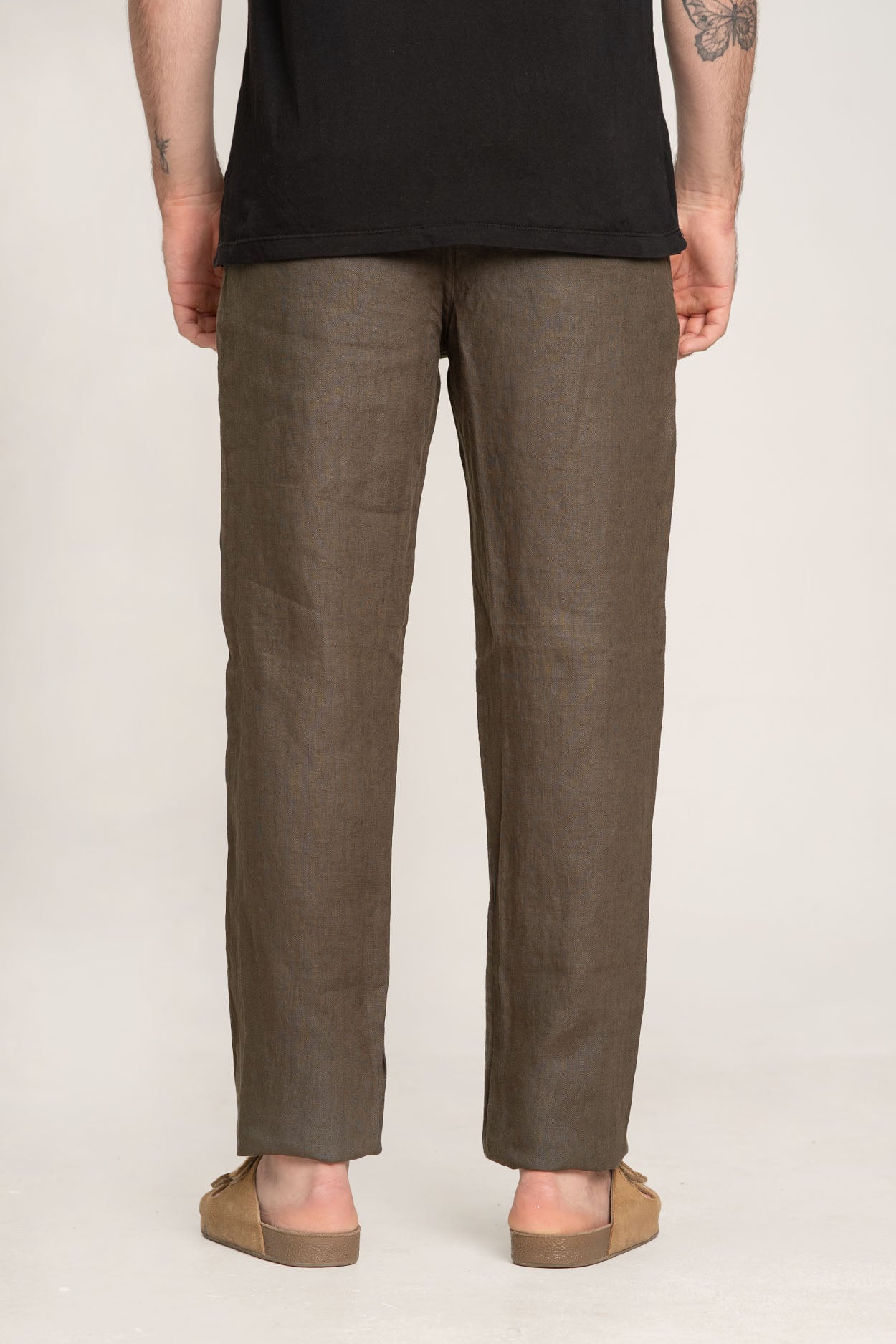 Calça Puro Linho Verde Militar