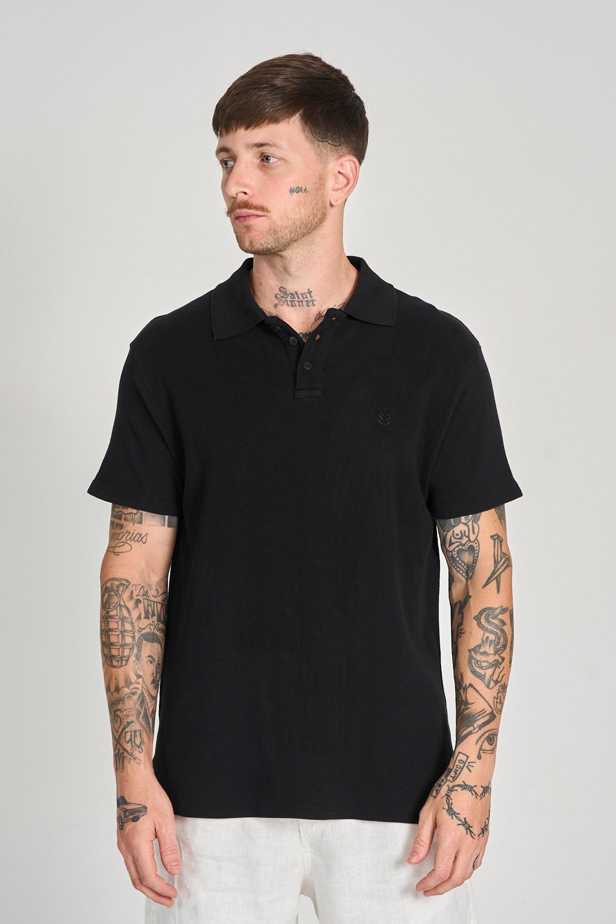 Camisa Polo Quadrile Preto Reativo