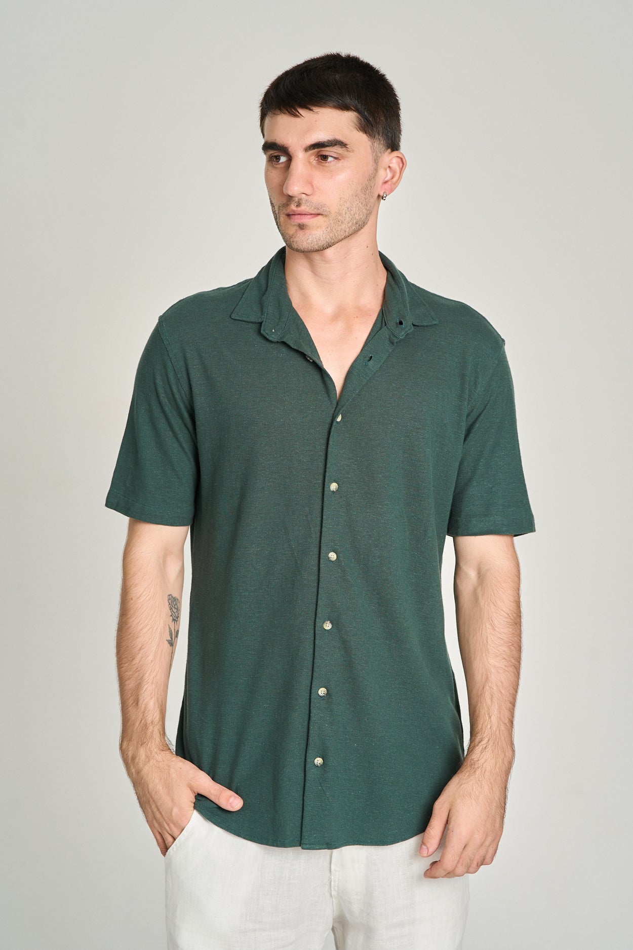 Camisa Canhamo Mc Verde