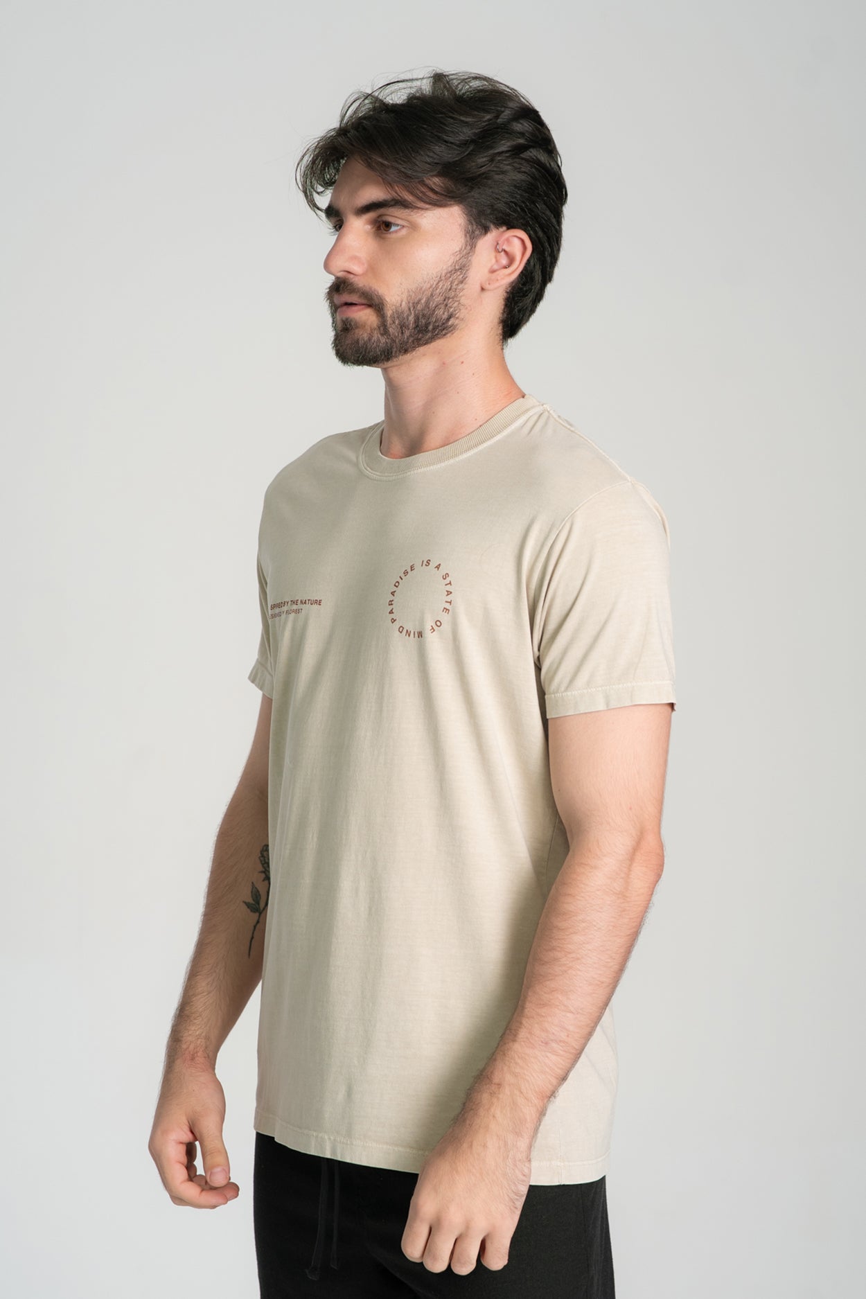 Camiseta Paradise Stone Caqui