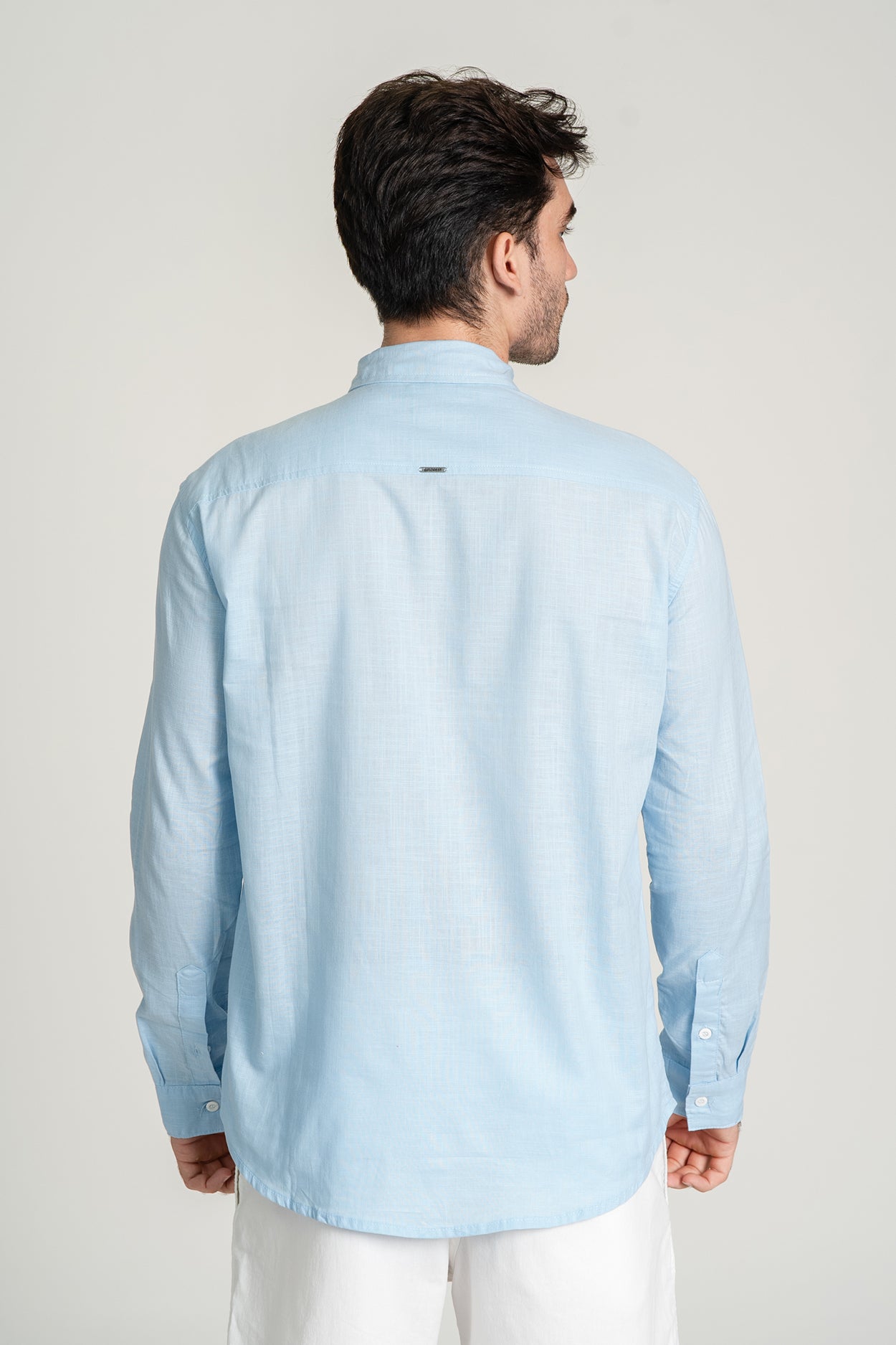 Camisa Flat ML Azul Claro