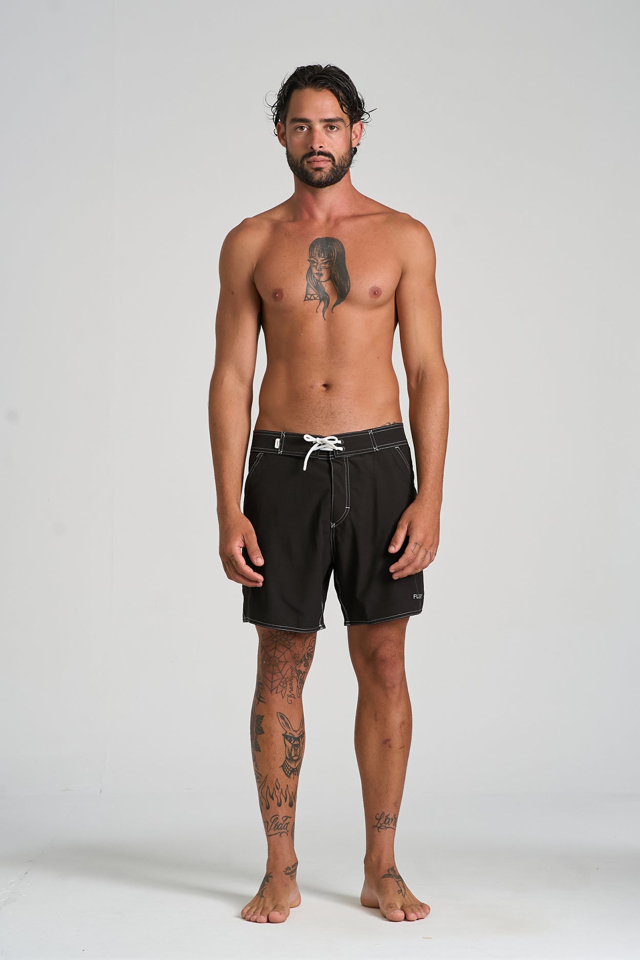 Boardshort Retropical Preto
