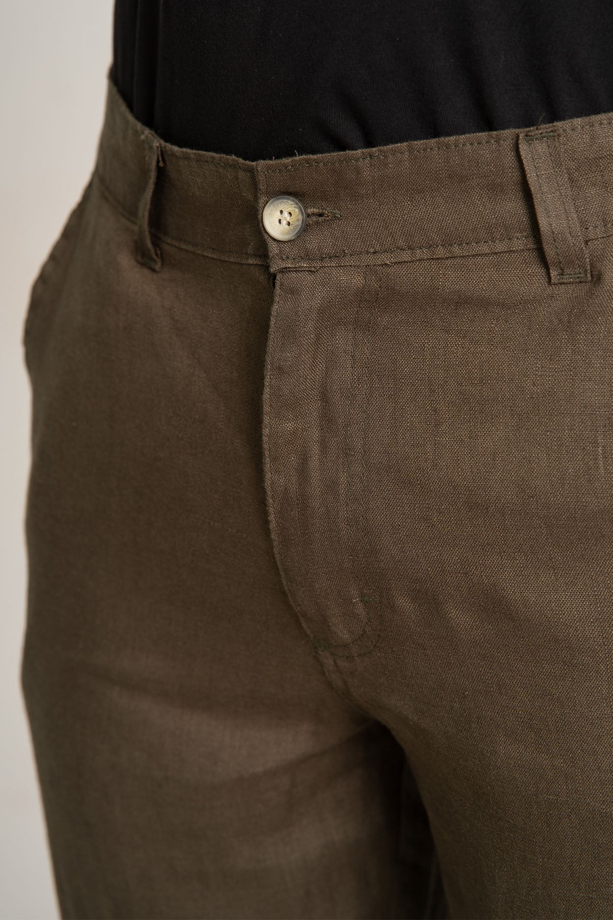 Calça Puro Linho Verde Militar