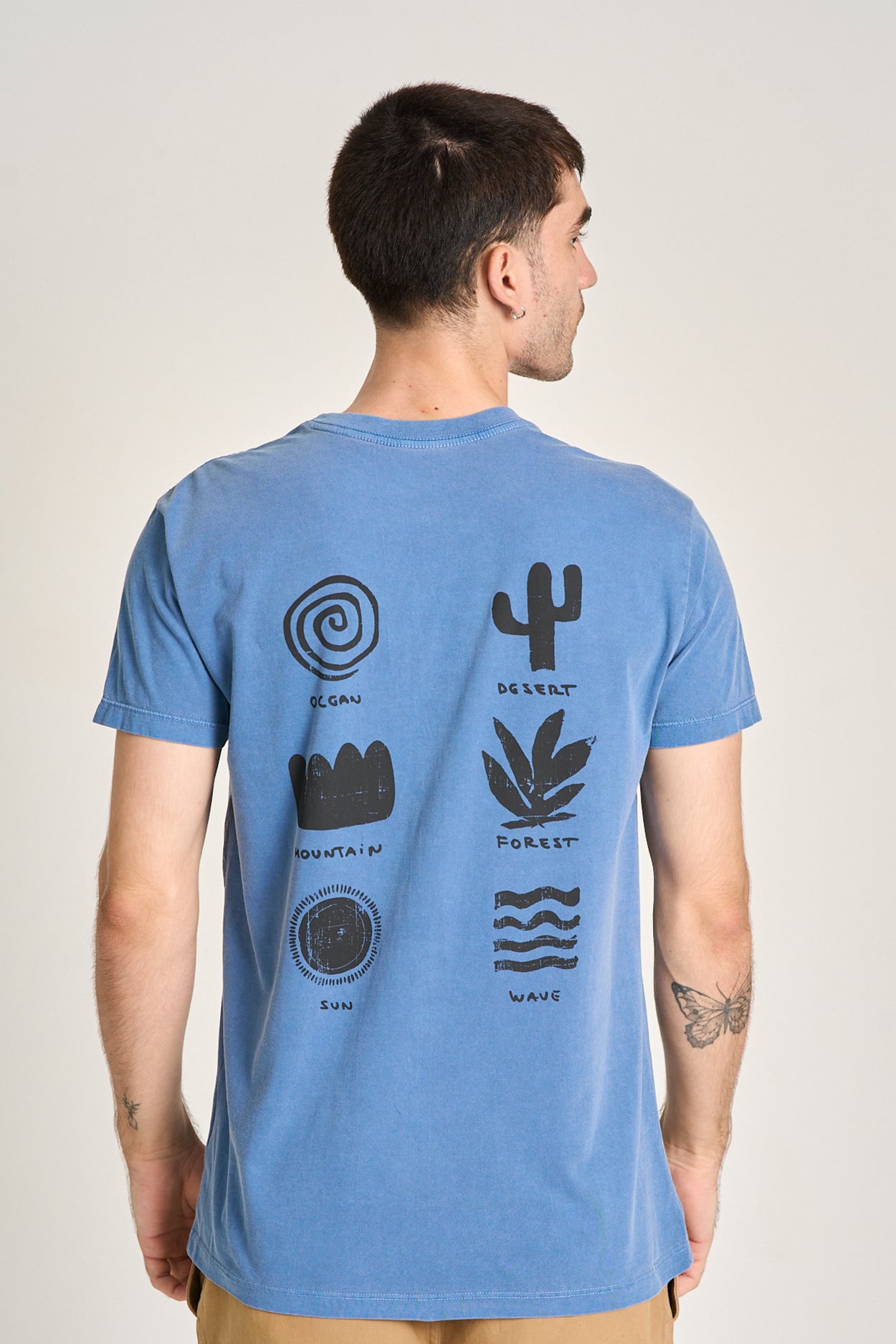 Camiseta Tropical Minimalismo Azul