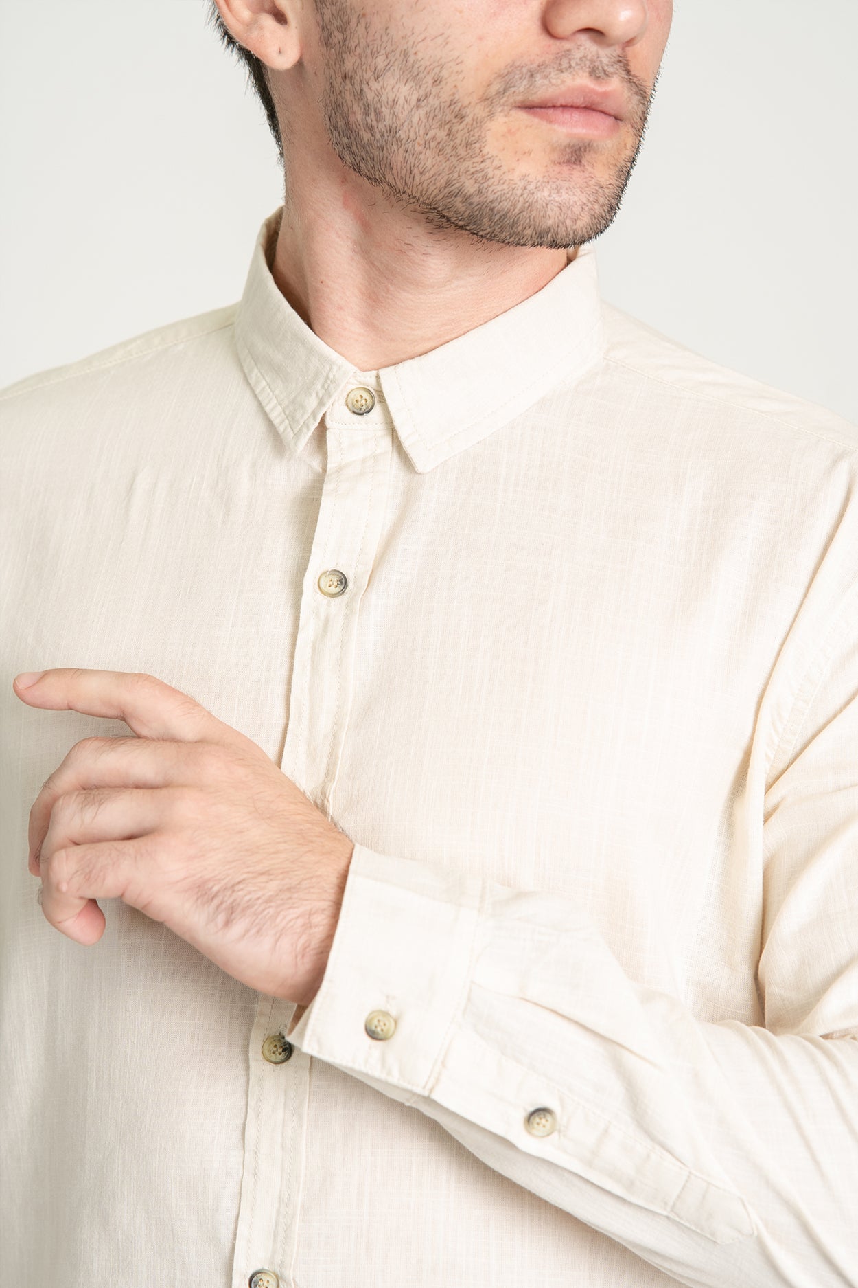 Camisa Flat ML Bege
