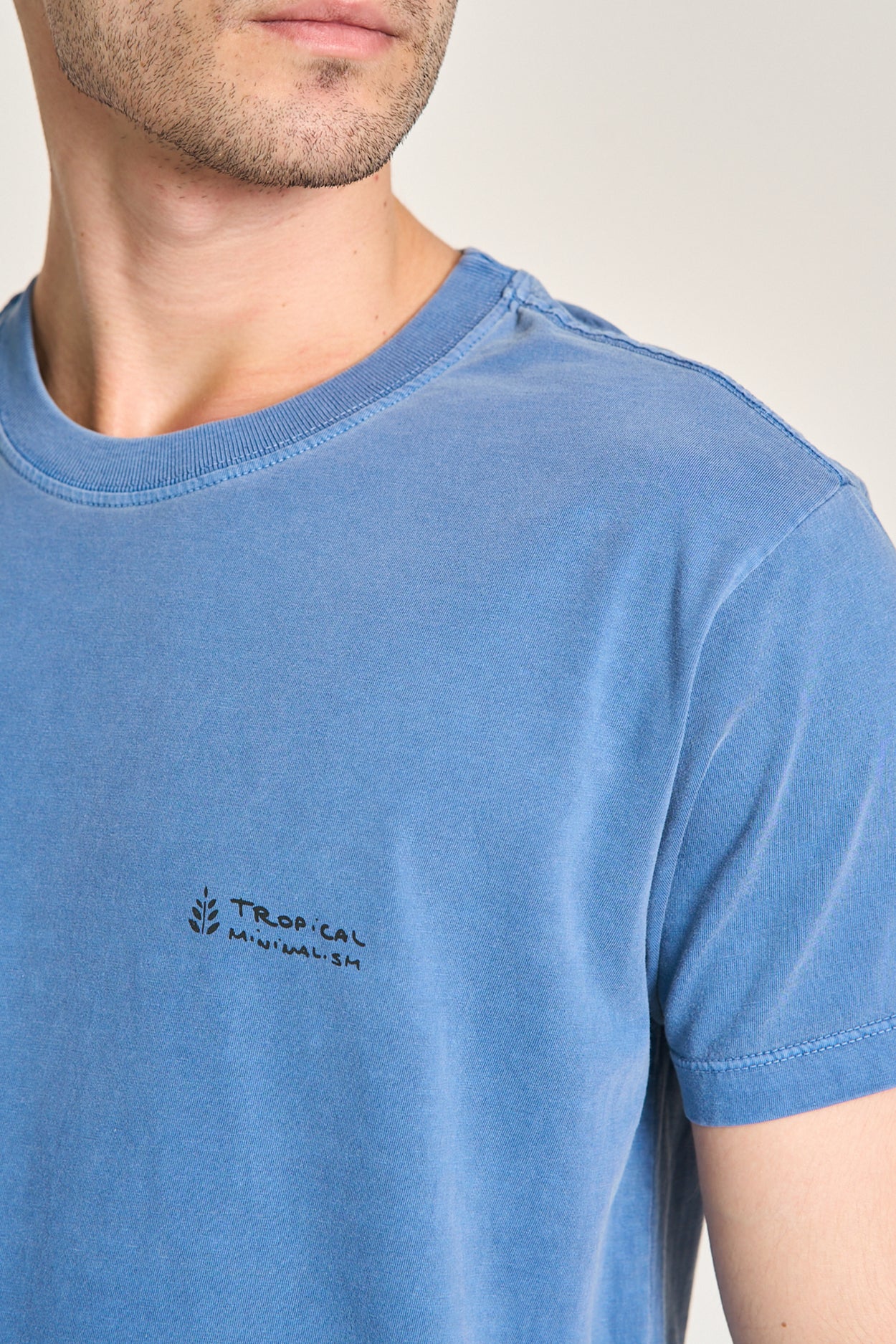 Camiseta Tropical Minimalismo Azul