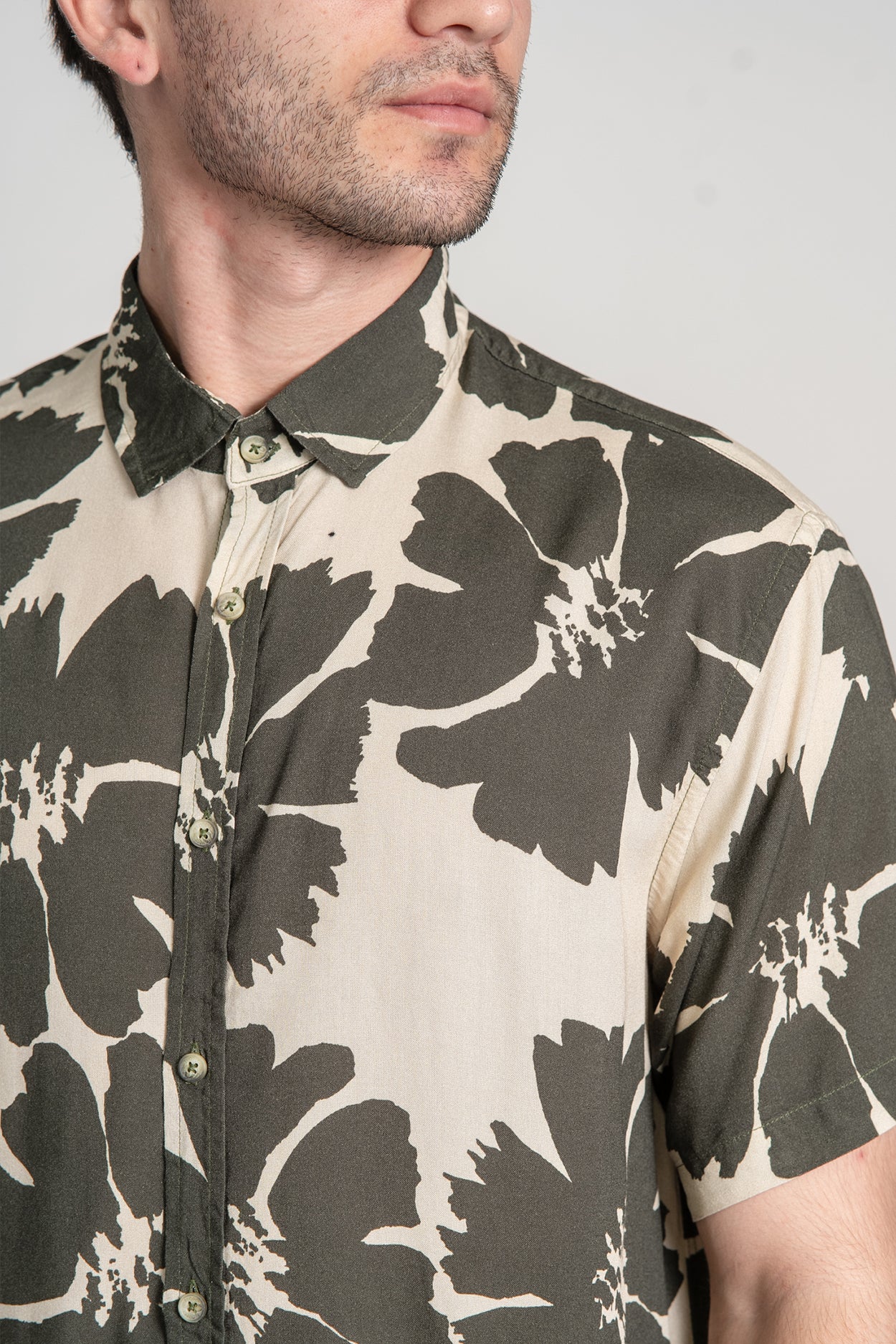 Camisa Hibiscus mc Verde