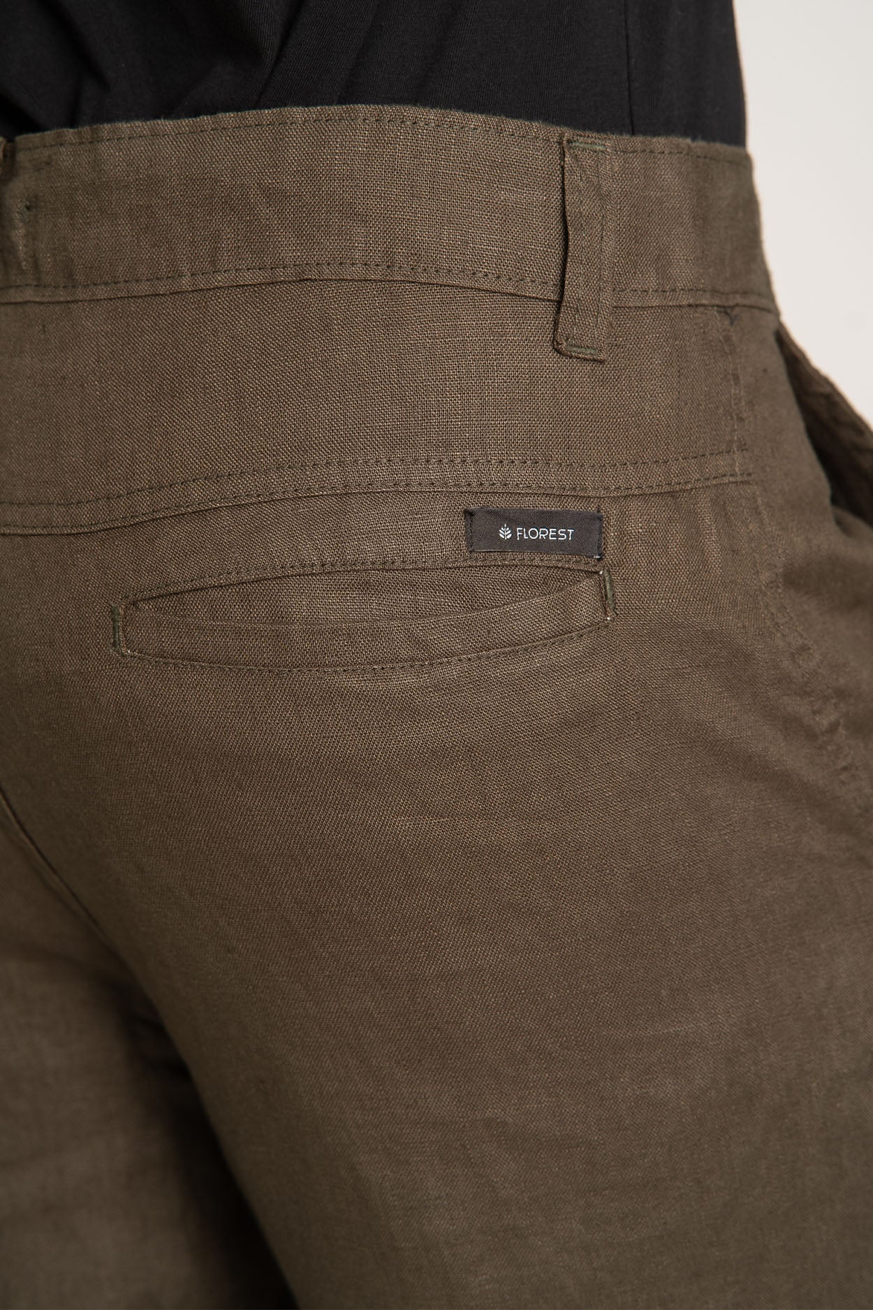 Calça Puro Linho Verde Militar
