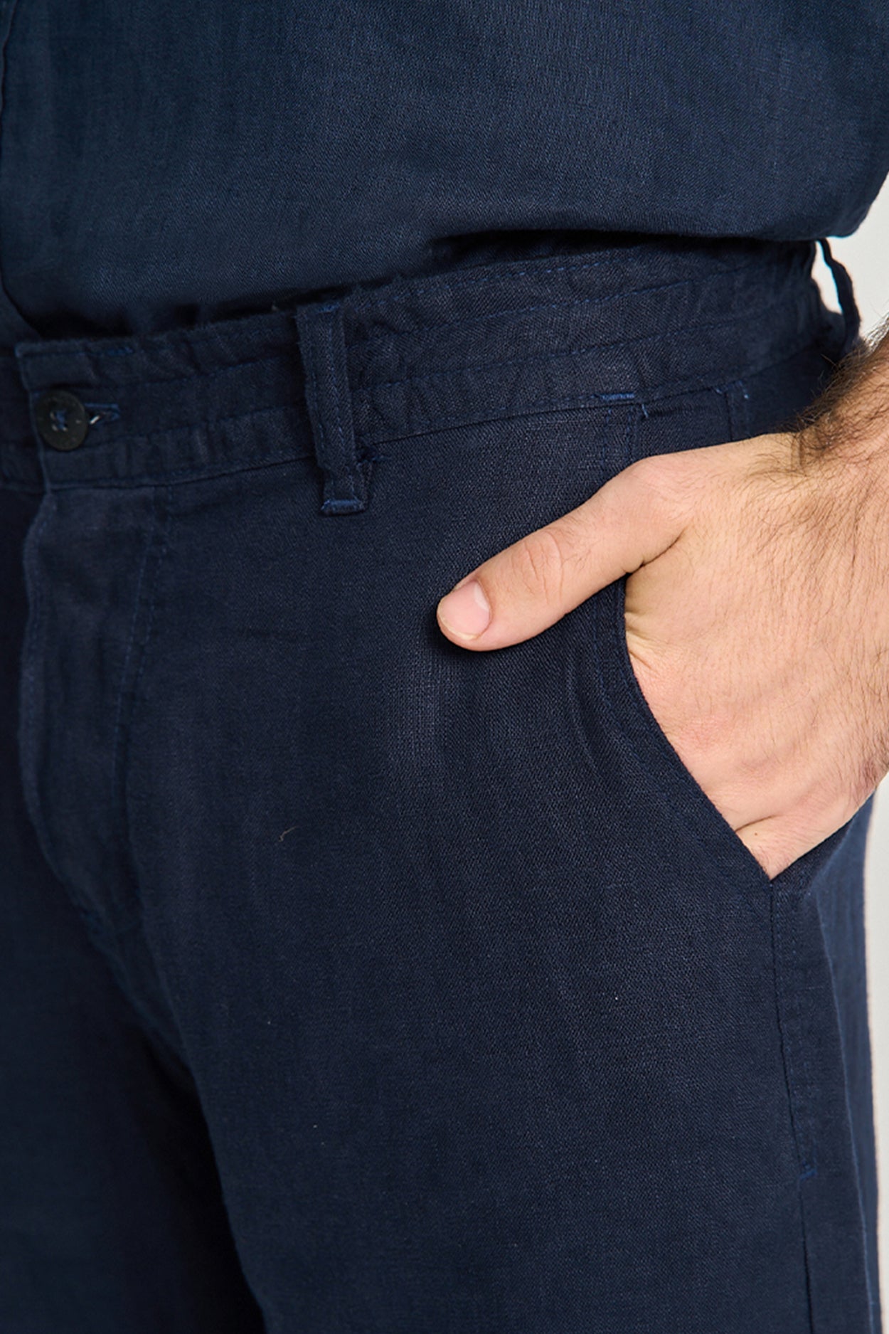 Calça Puro Linho Azul Marinho