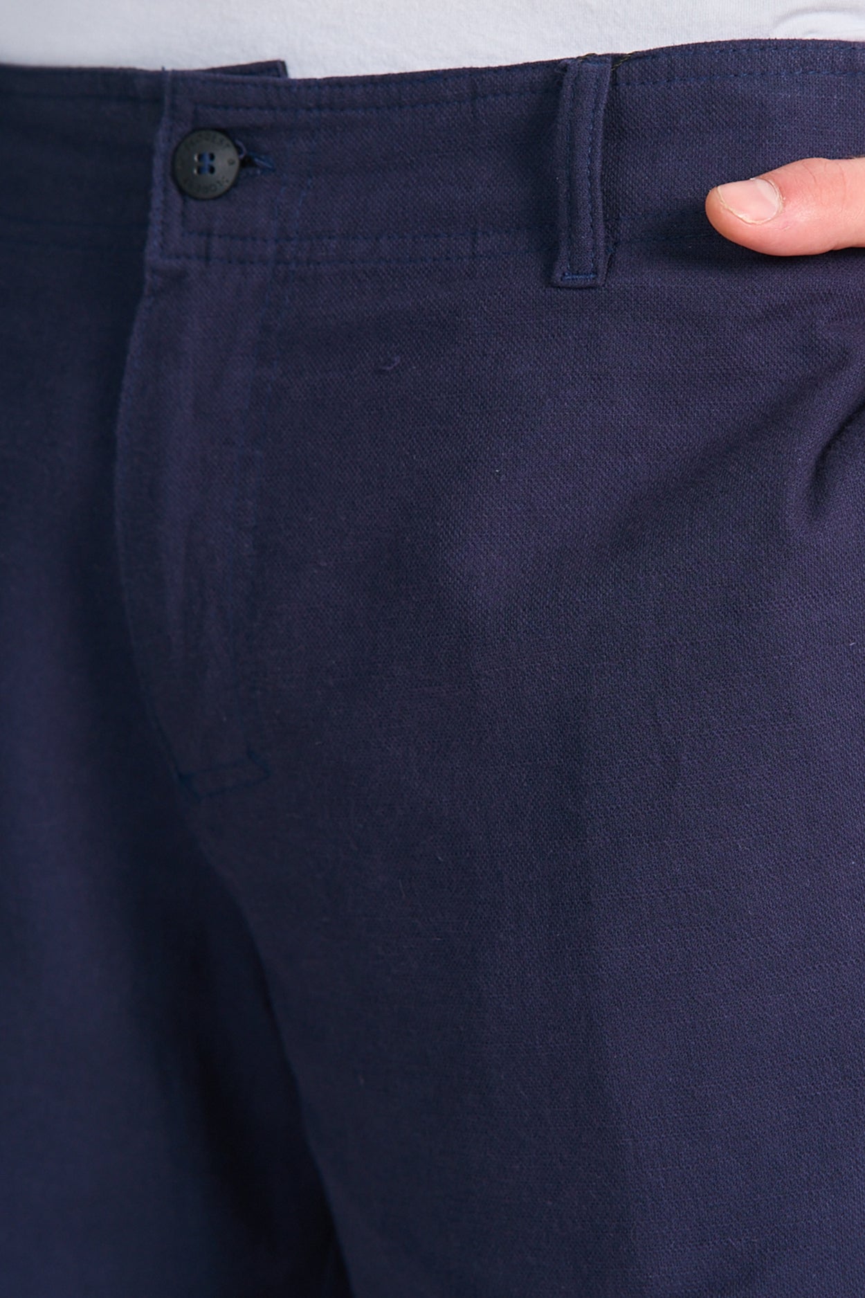 Bermuda Puro Linho Azul Marinho