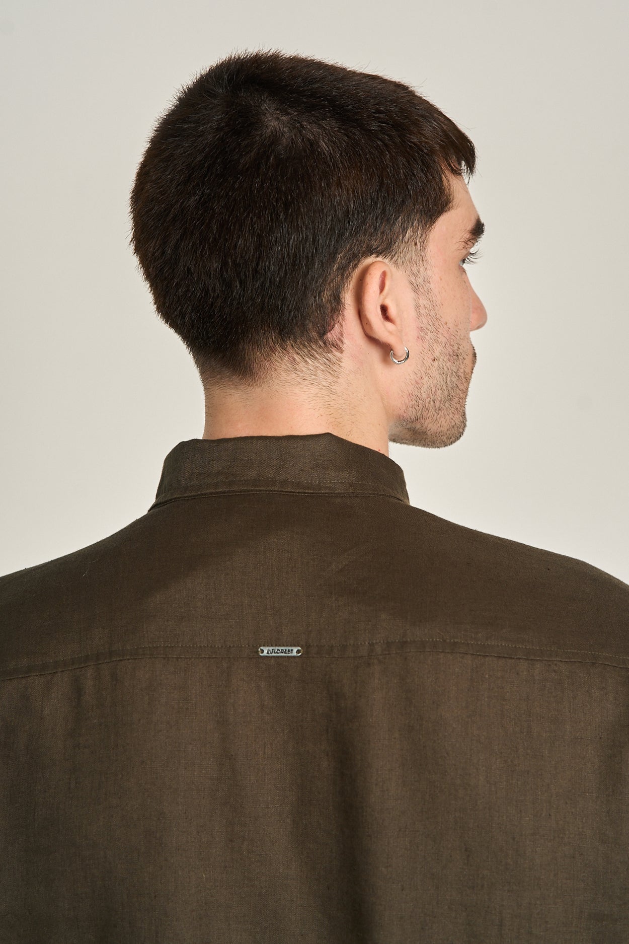 Camisa Puro Linho ML Verde Militar