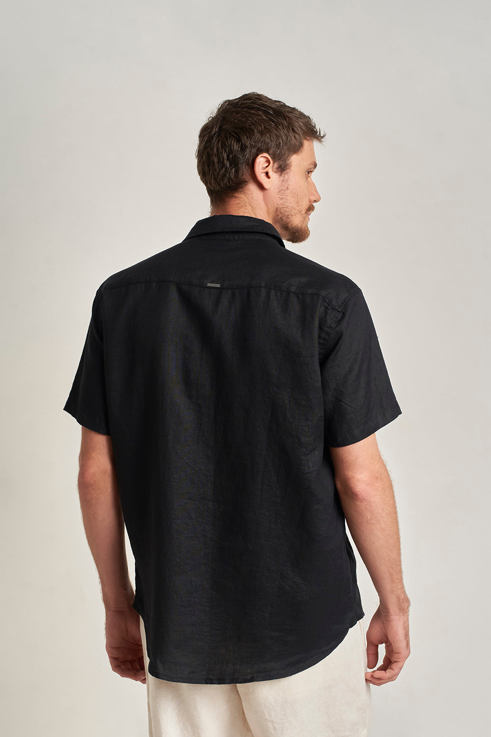 Camisa Puro Linho MC Preto
