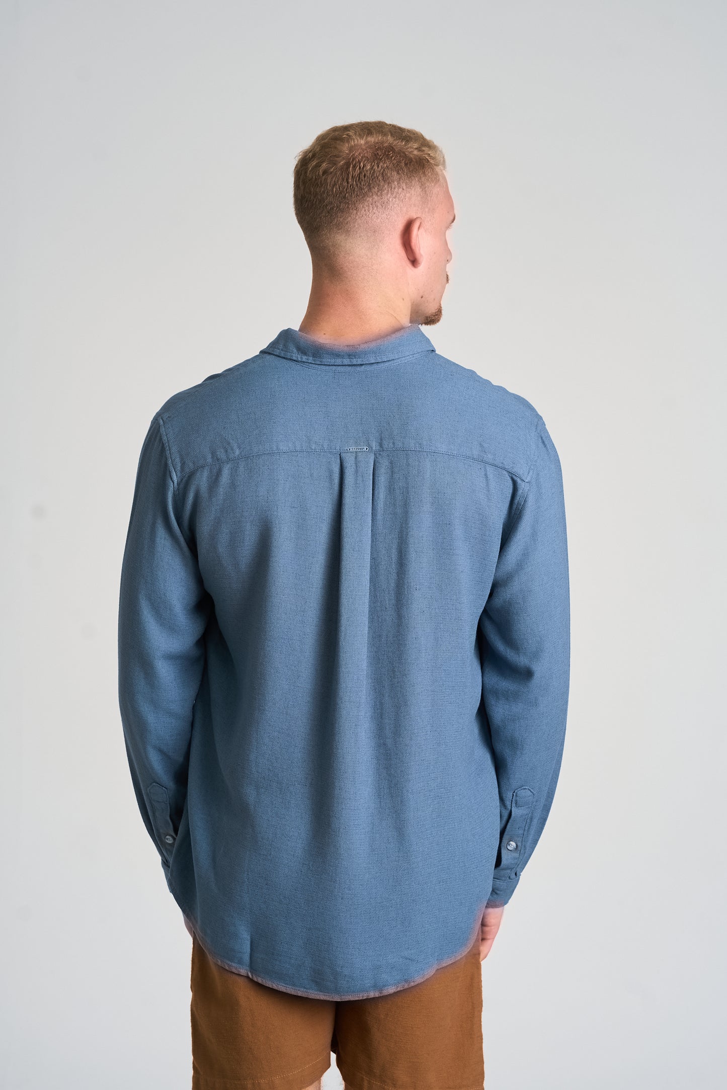 Camisa Basil Azul Medio