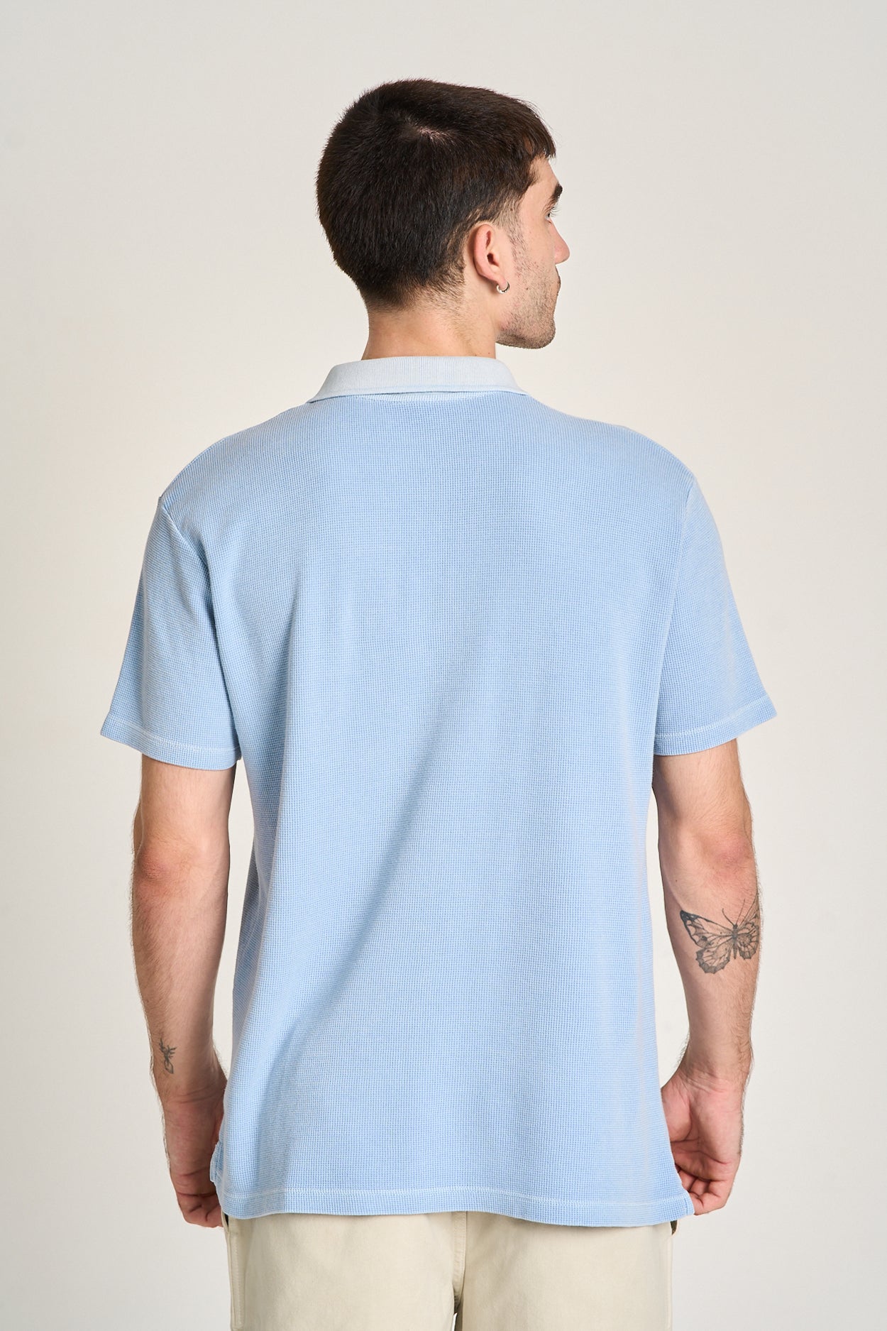 Camisa Polo Quadrile Azul Claro