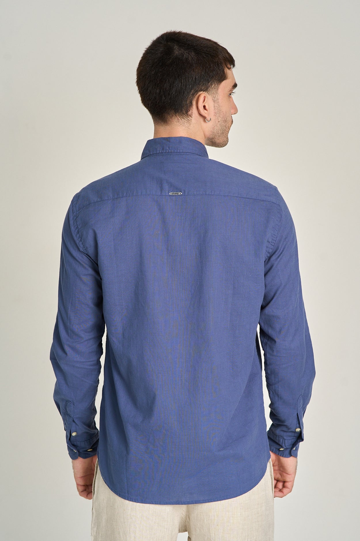 Camisa Flat ML Azul