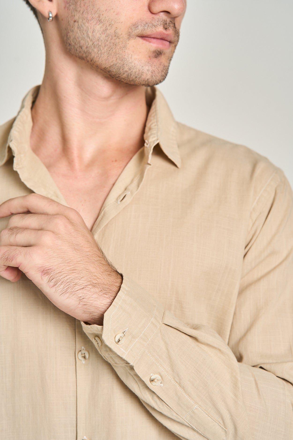 Camisa Flat ML Ocre