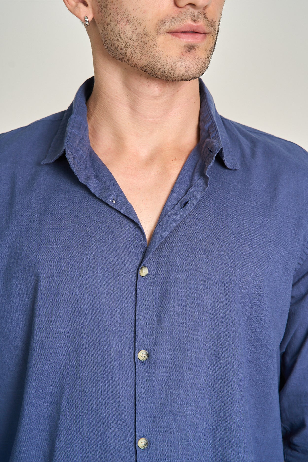 Camisa Flat ML Azul