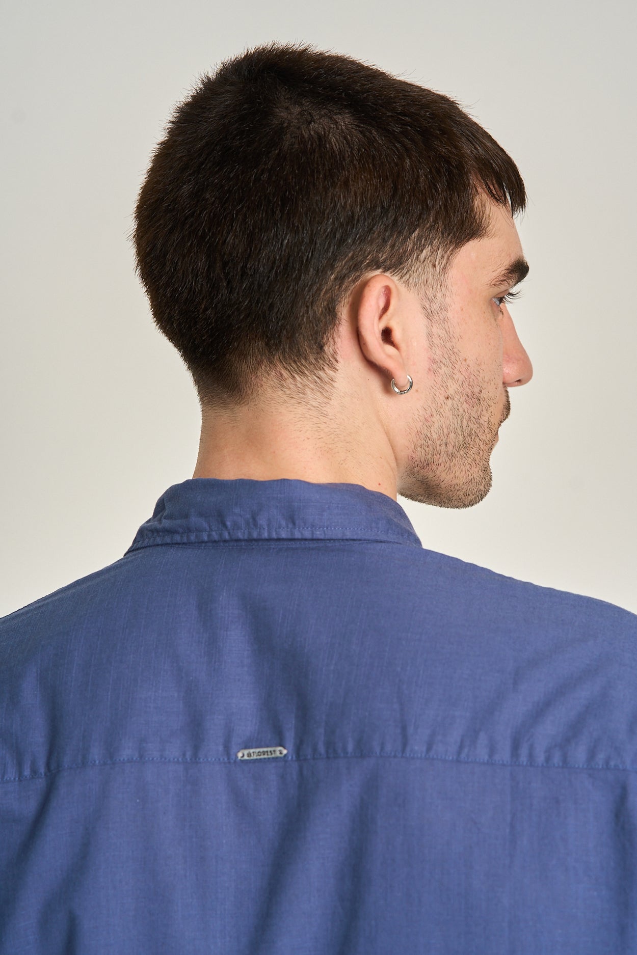Camisa Flat MC Azul Medio