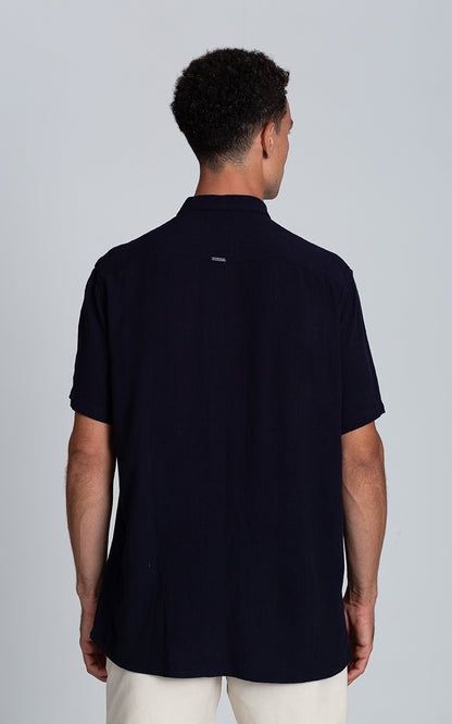 Camisa Linho Strong MC Azul Marinho