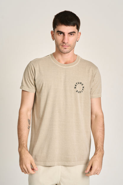 CAMISETA NATURE CIRCLE Caqui