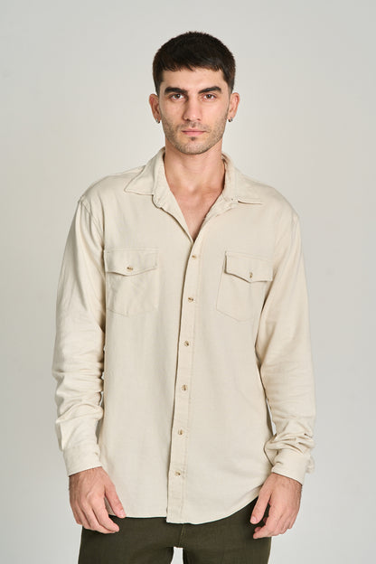 CAMISA BLANC ML Bege