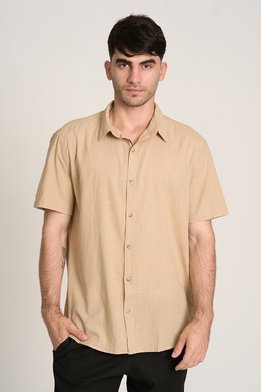 Camisa Flat MC Caqui
