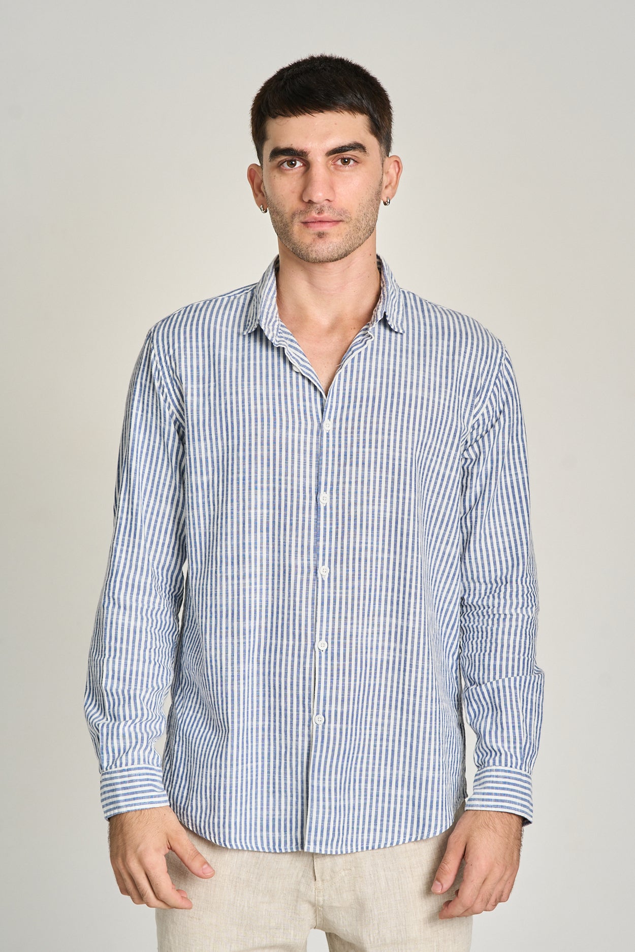 CAMISA MANE ML Azul